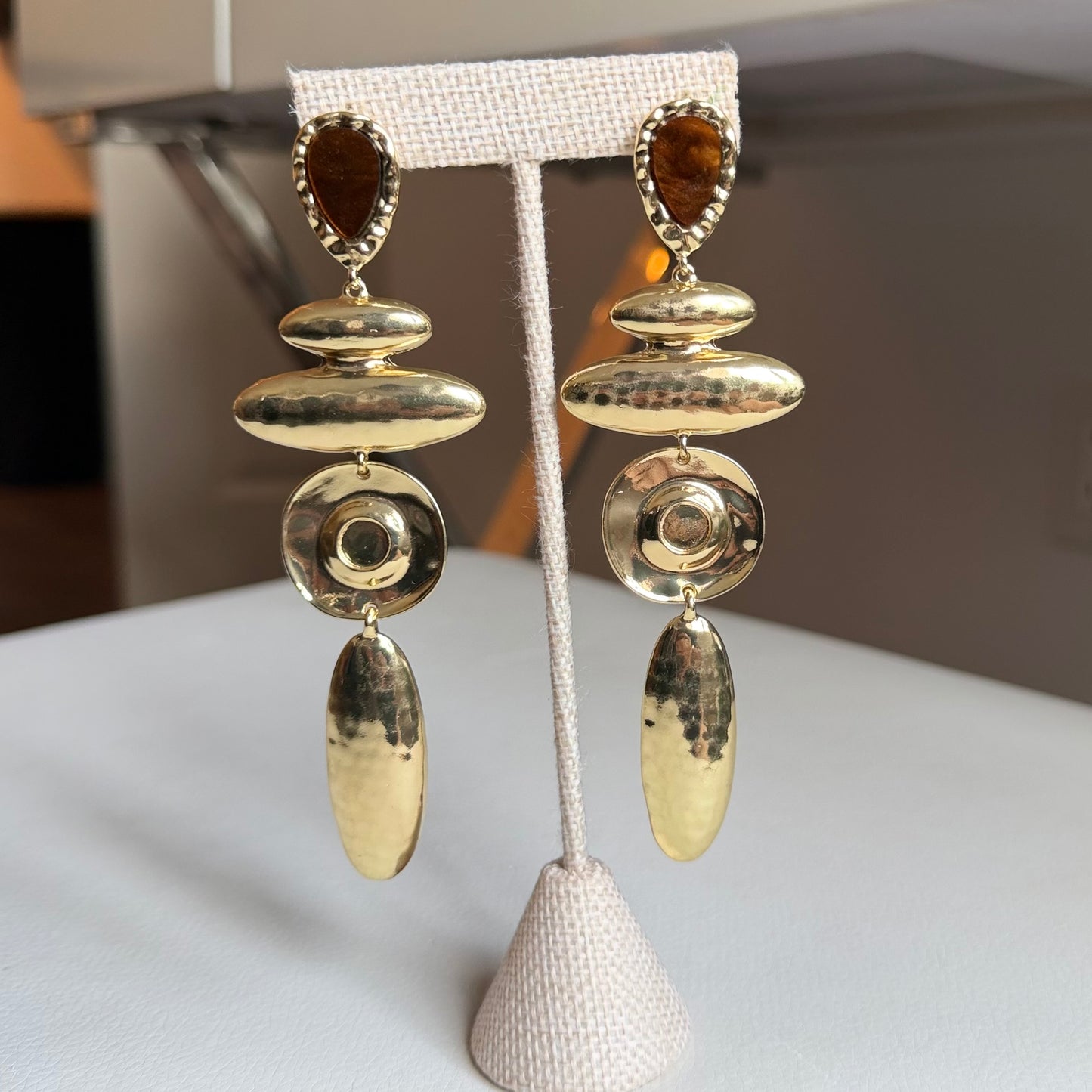 Hammered Large Earrings