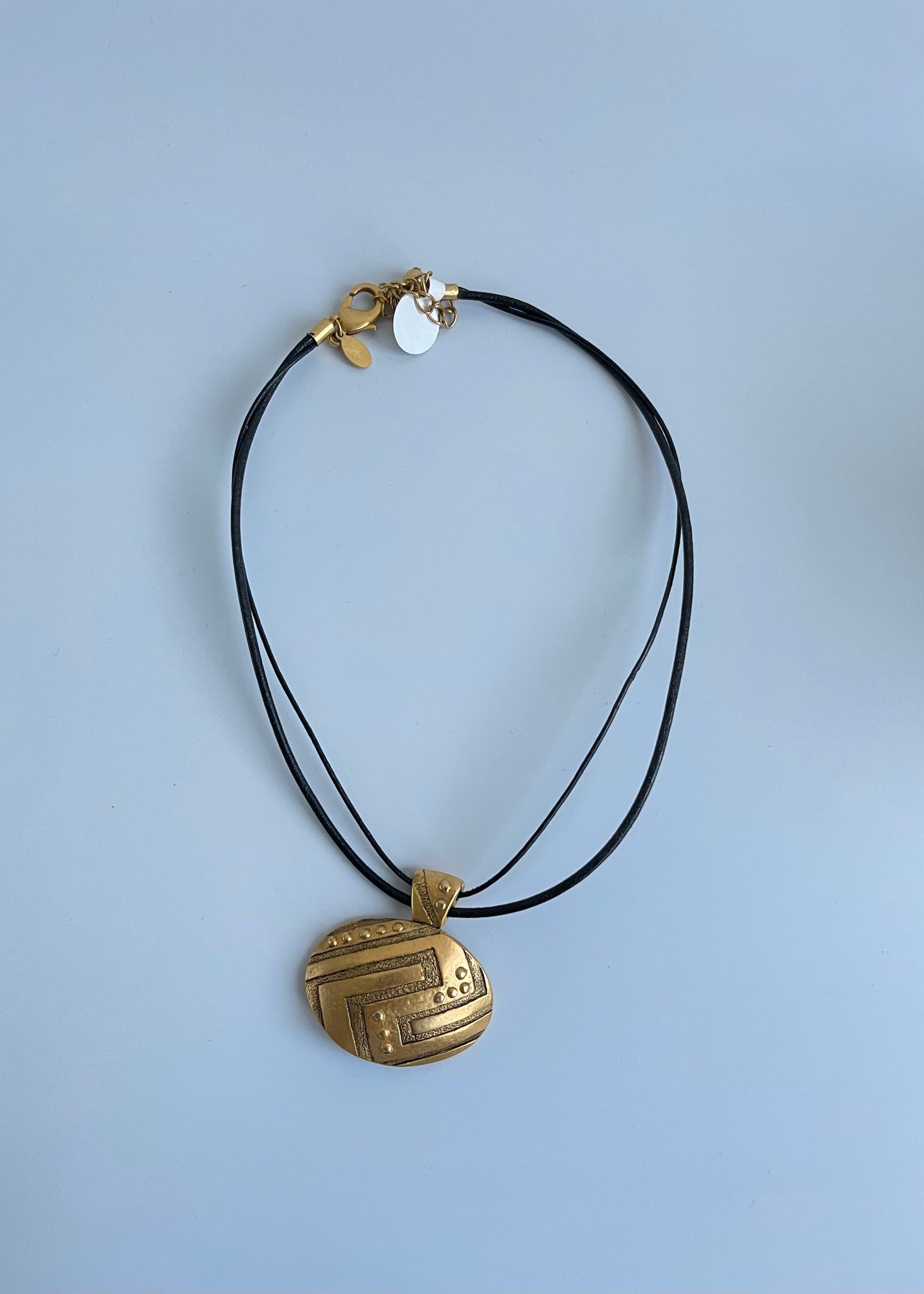 Leather Cord Pendant Necklace