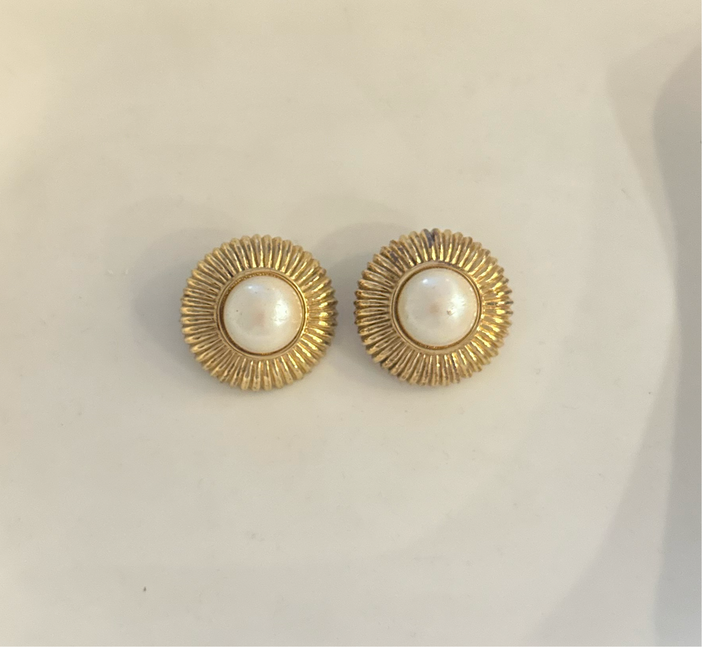Vintage Gold and Pearl Earrings