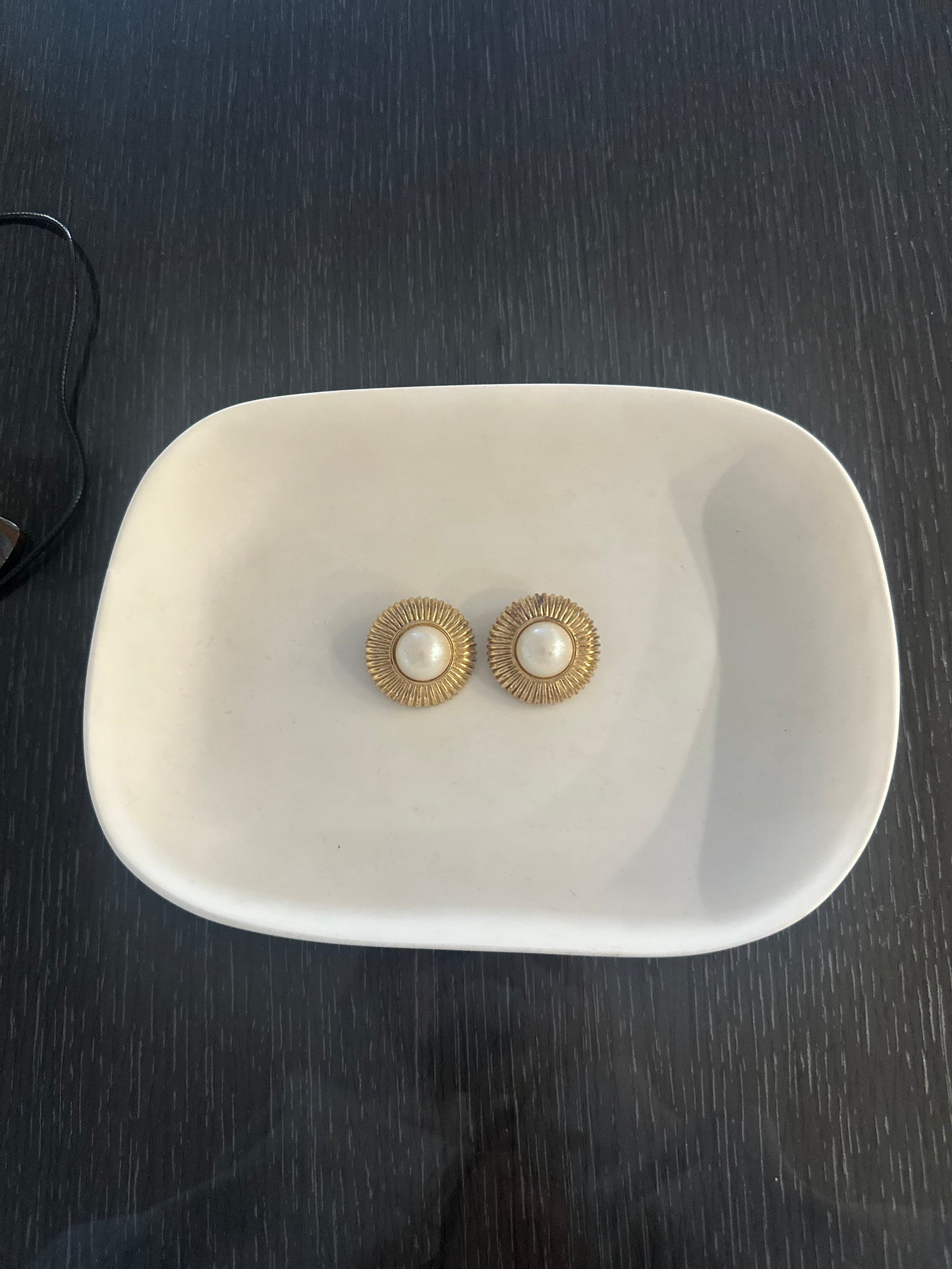Vintage Gold and Pearl Earrings