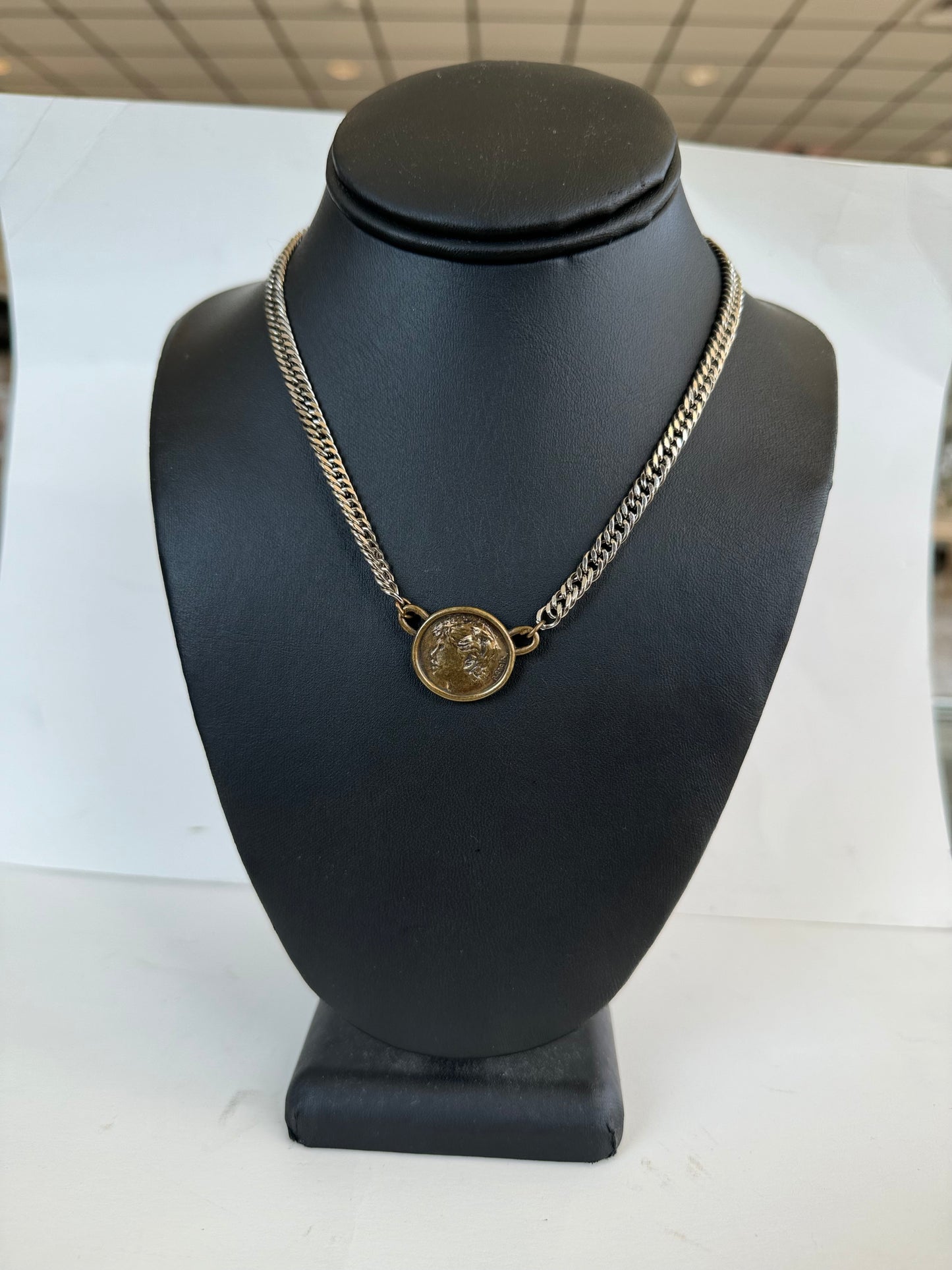 Coin Silver Chain Necklace