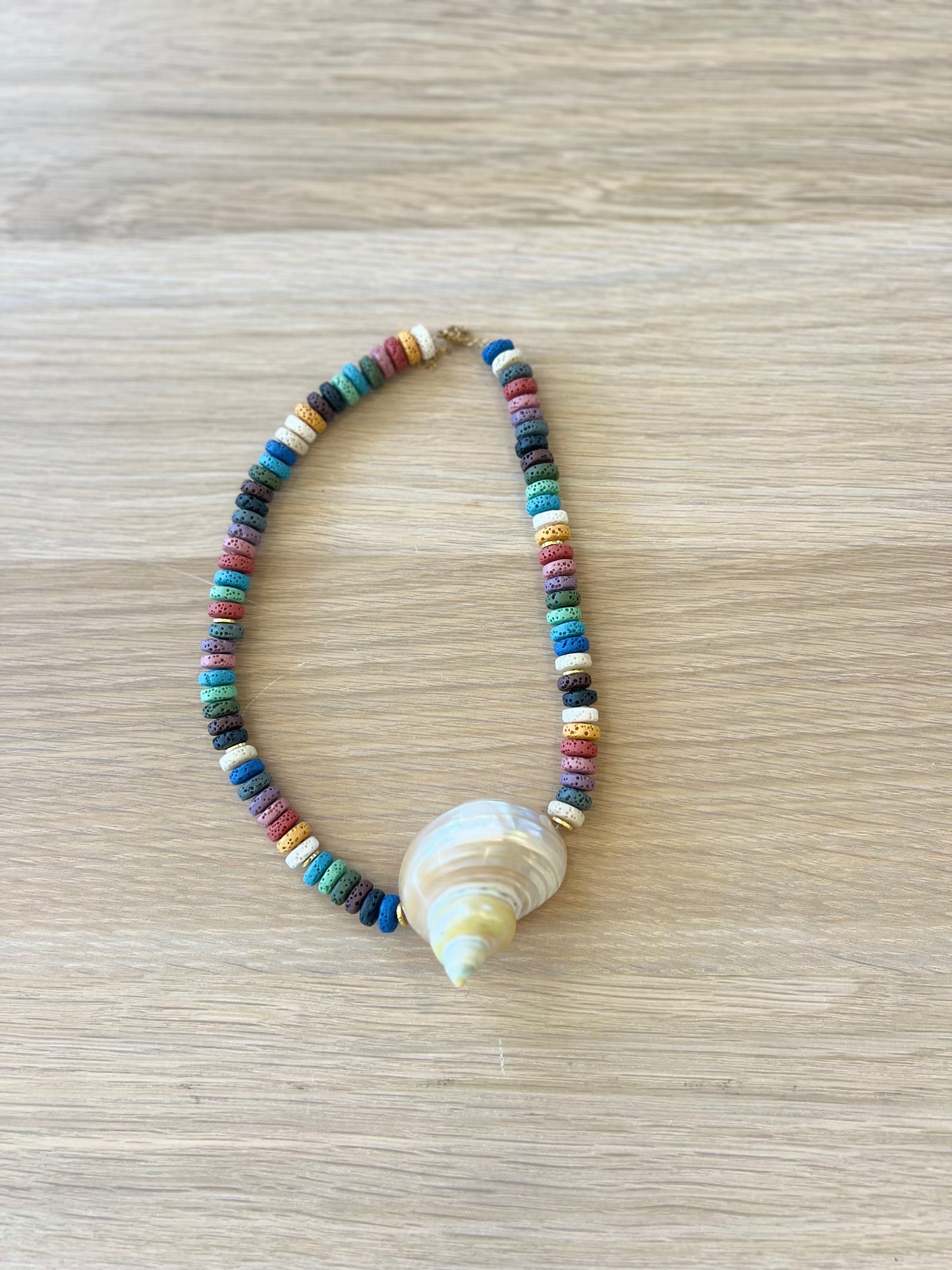 Colorful Beaded Shell Necklace