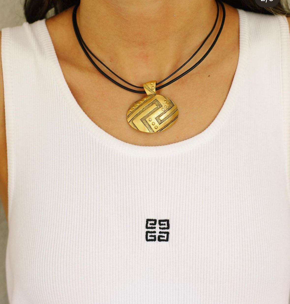 Leather Cord Pendant Necklace