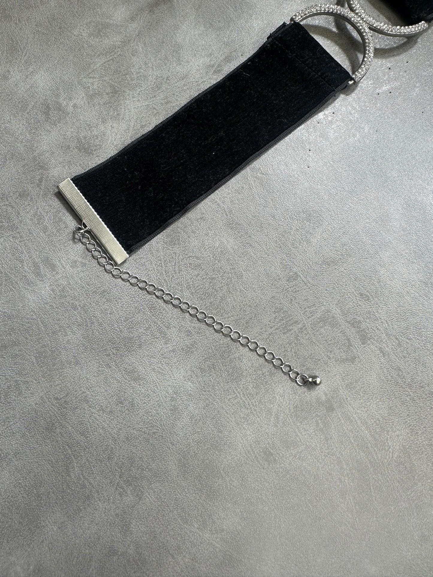 Black Velvet And Rhinestone Choker