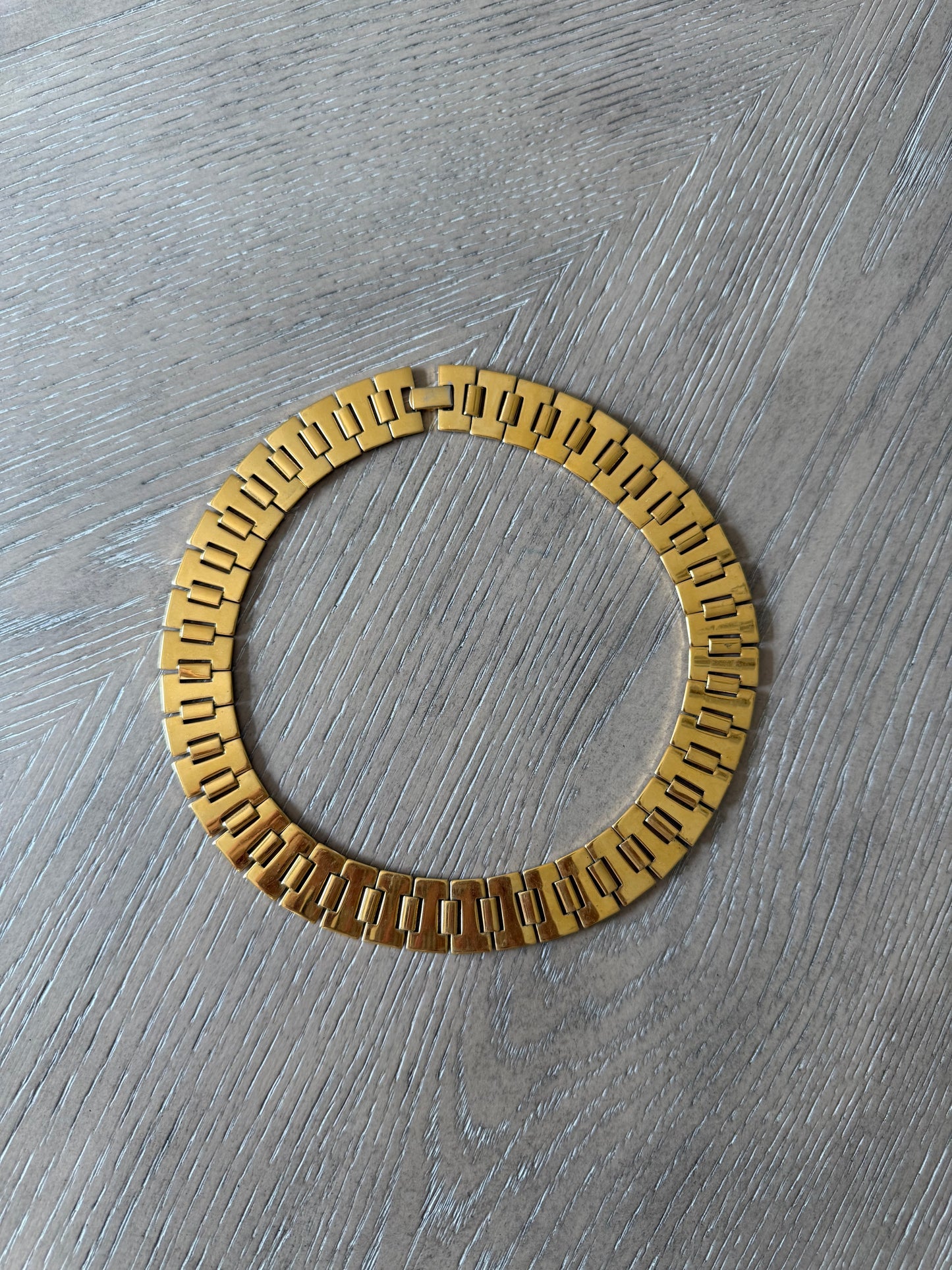 Gold Link Collar Necklace