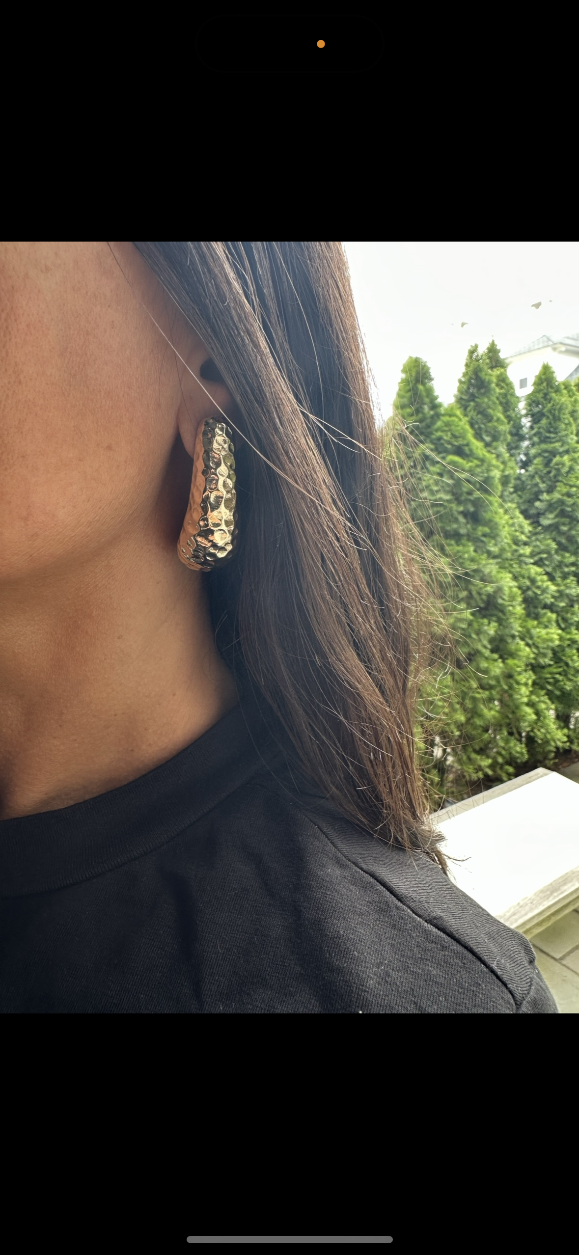 Silver Hammered Tear Drop Earrings