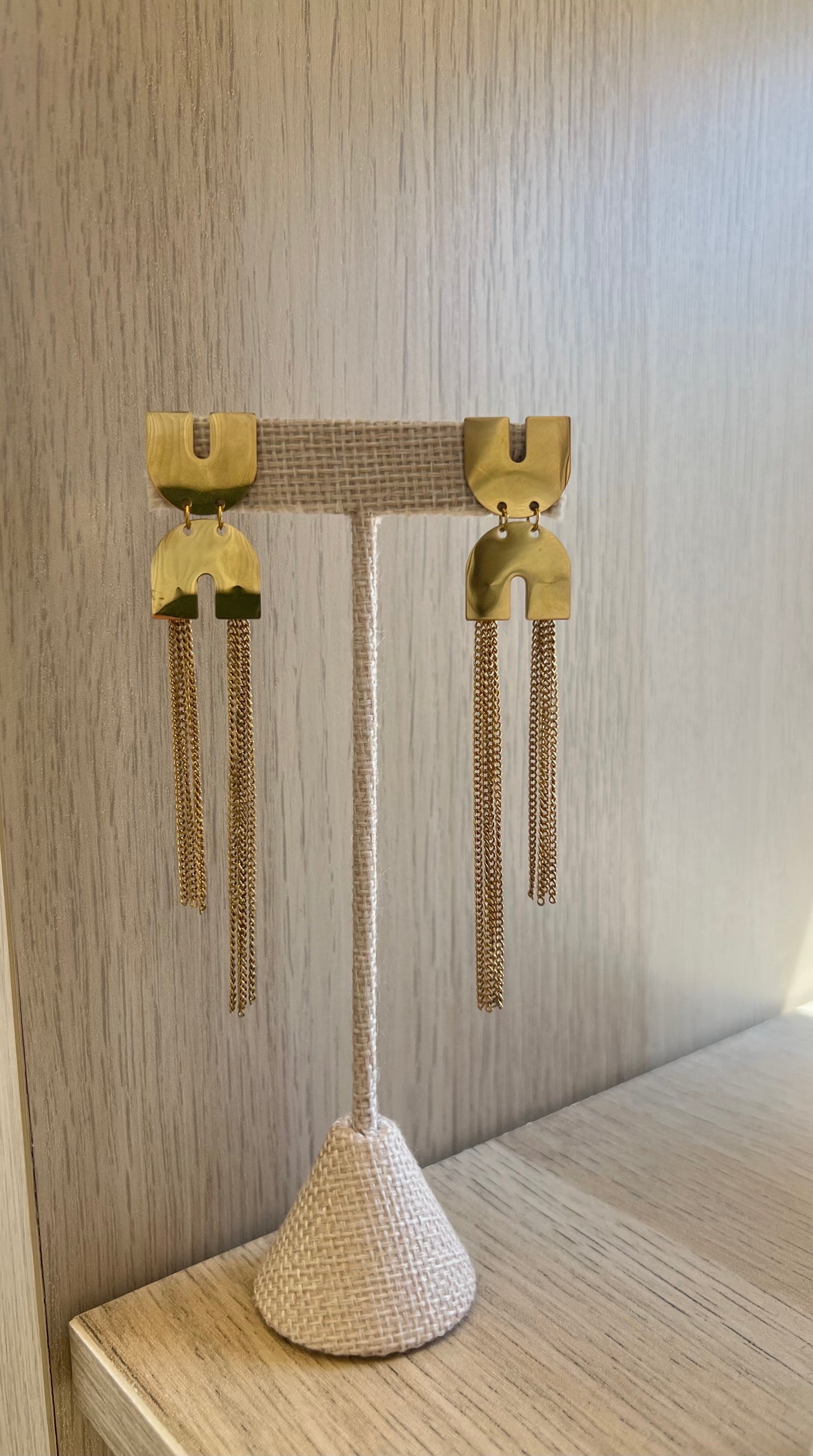 Gold Tassel Earring