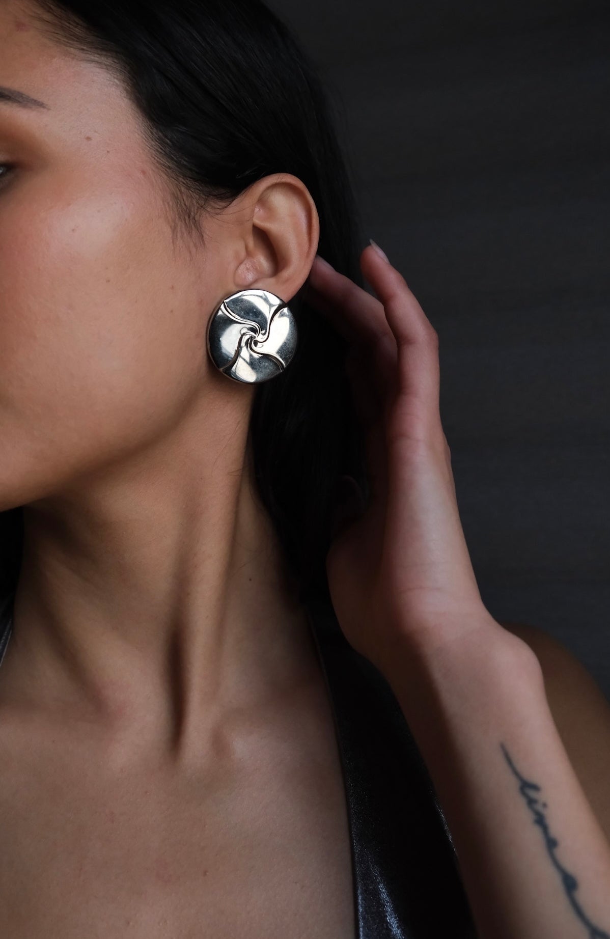 Silver Circle Earrings