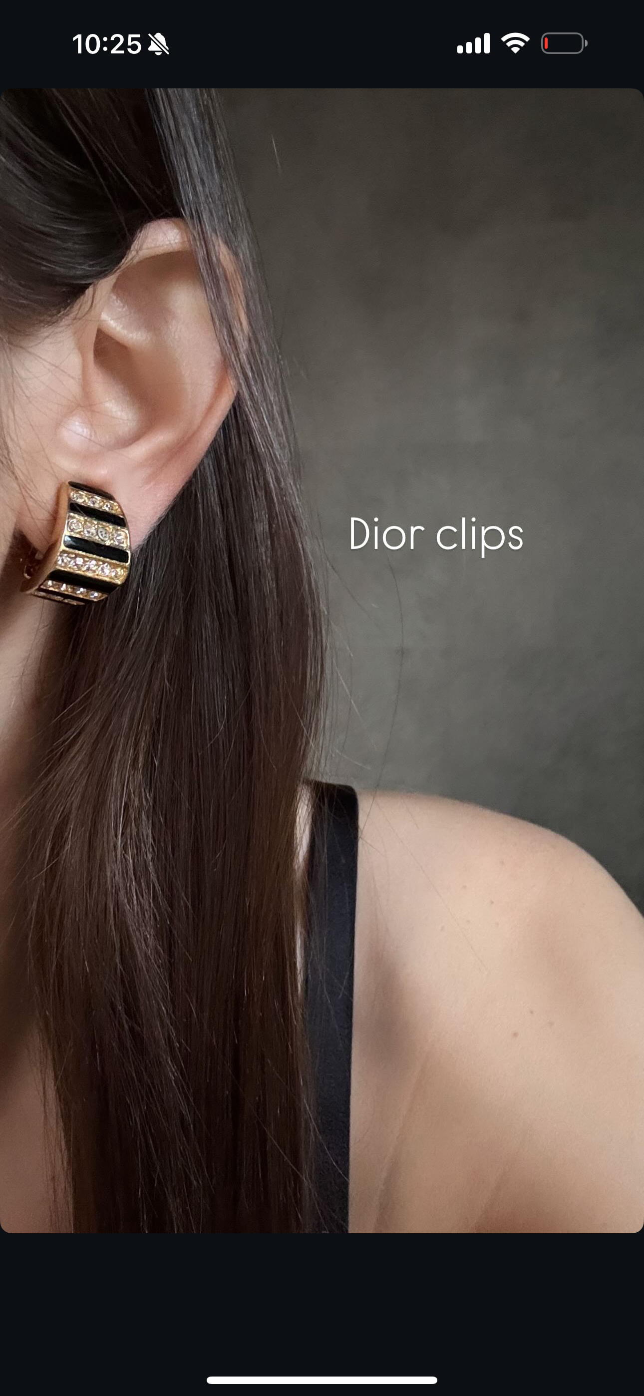 Vintage Christian Dior Clip Back Earrings