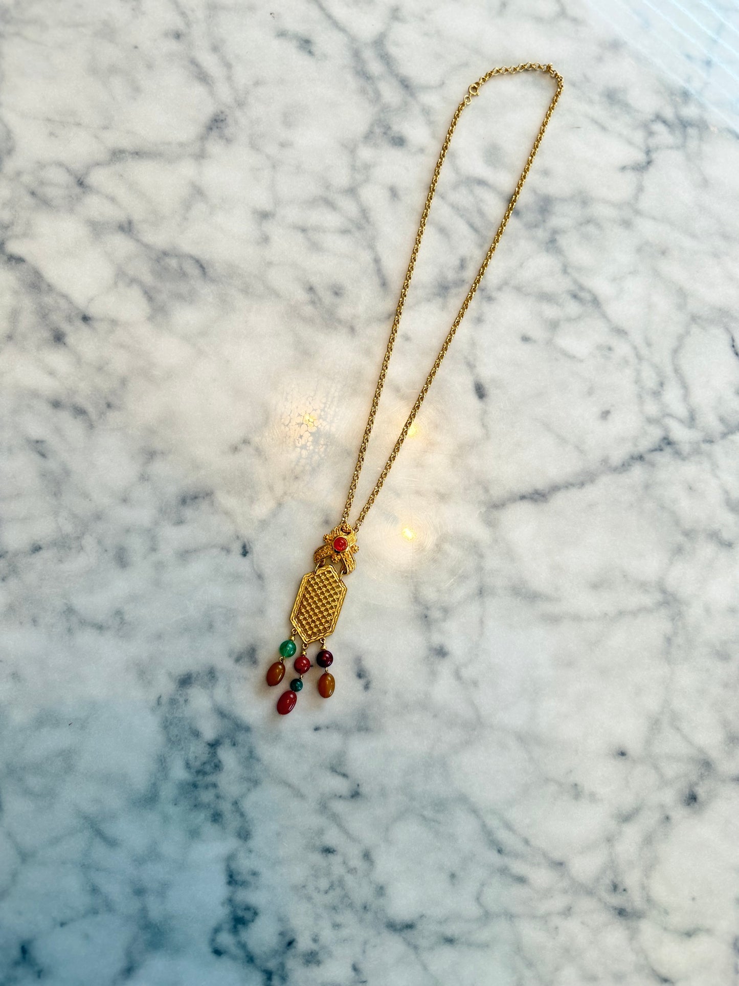 Beaded Tassel Pendnat Necklace