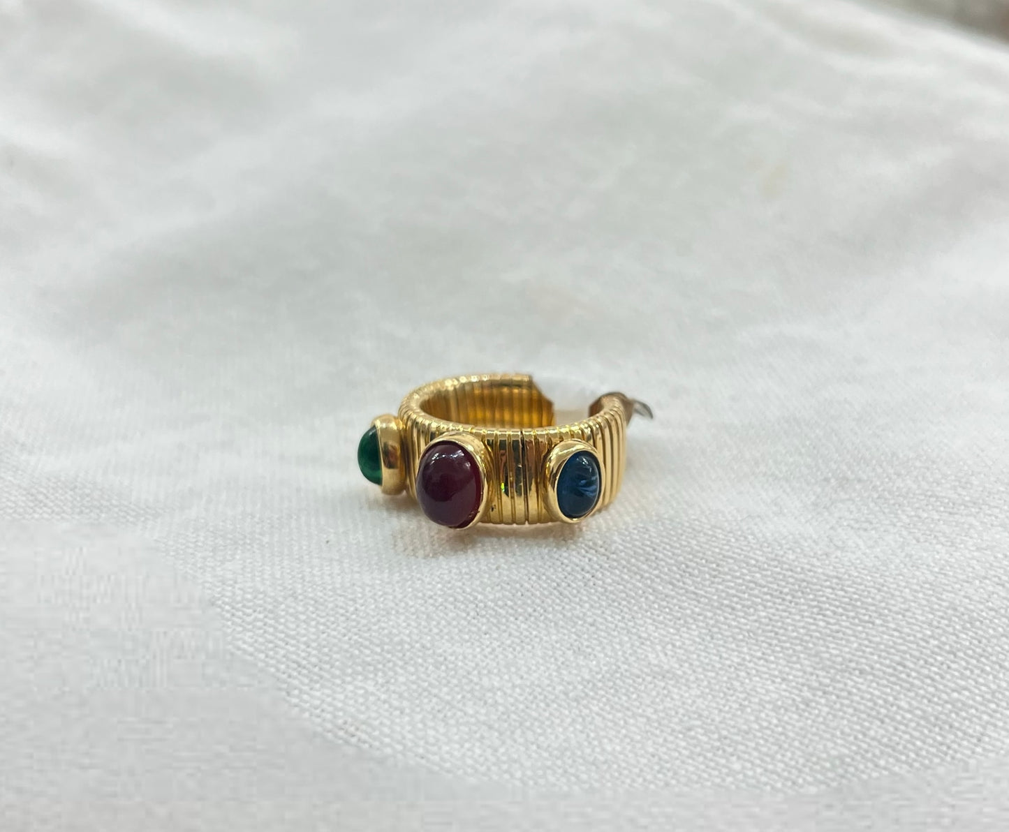 Stone Colored Gold Ring