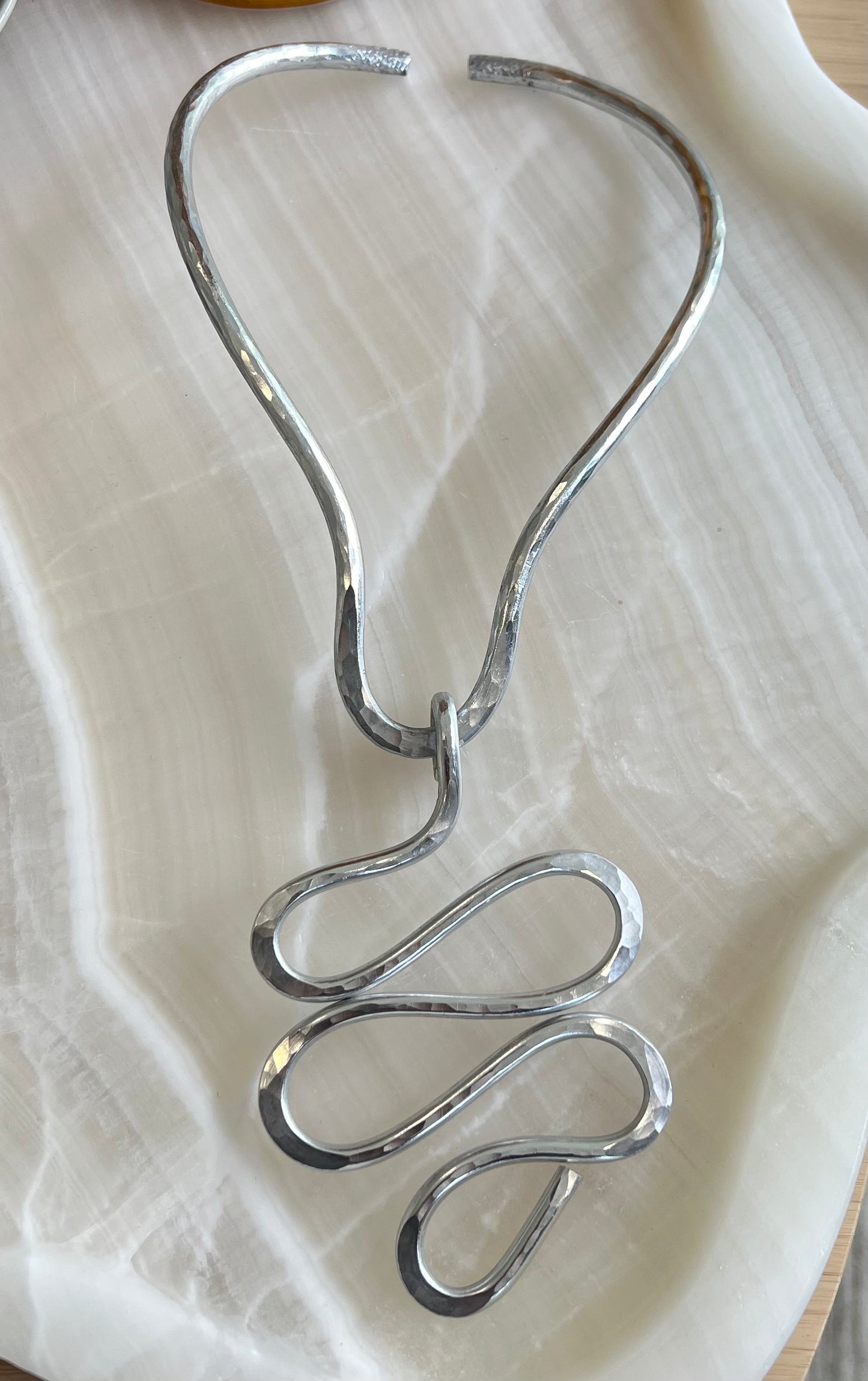 Silver Wire Wrapped Pendant Necklace