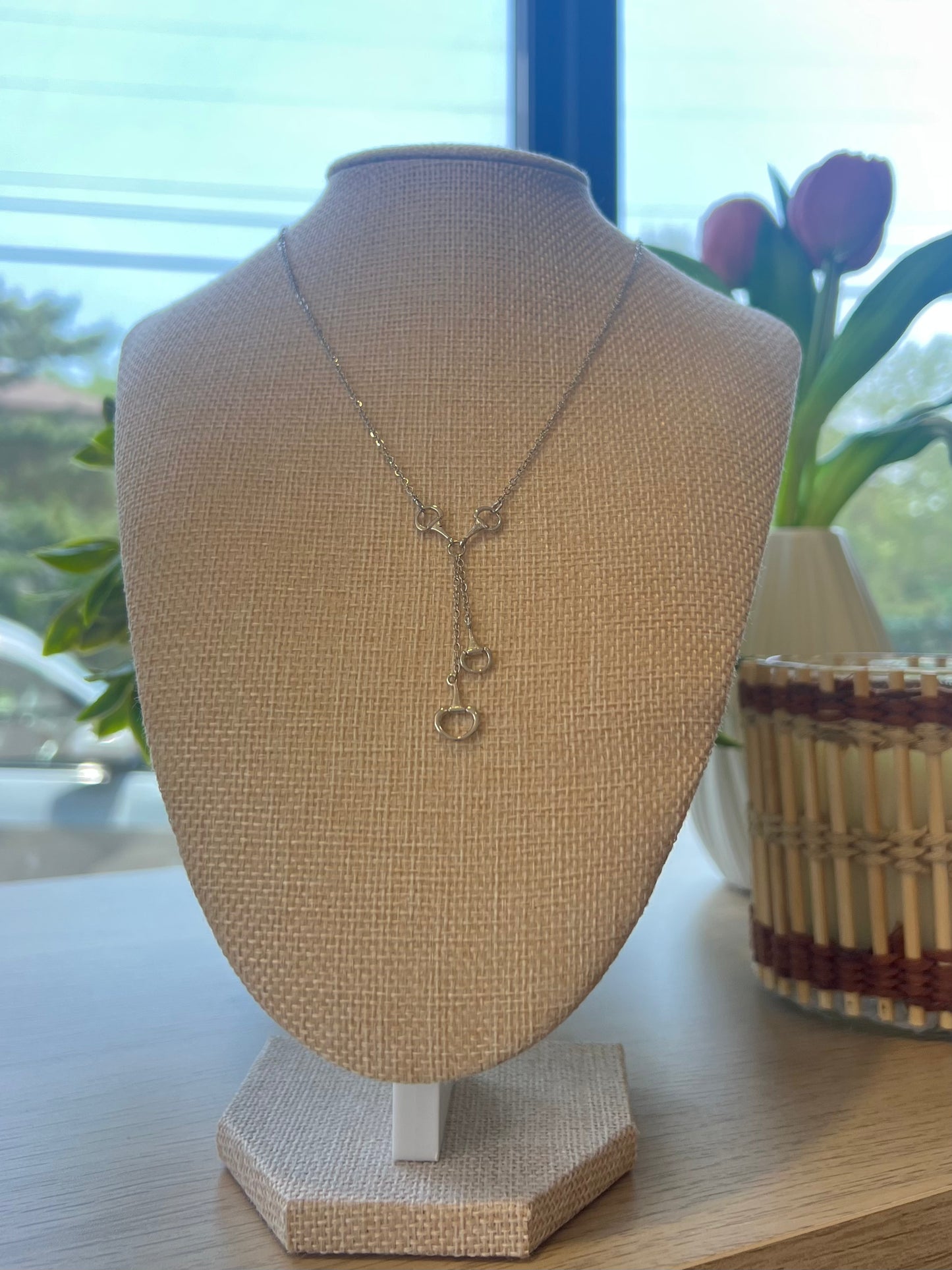 Silver Mini Horse-bit Necklace