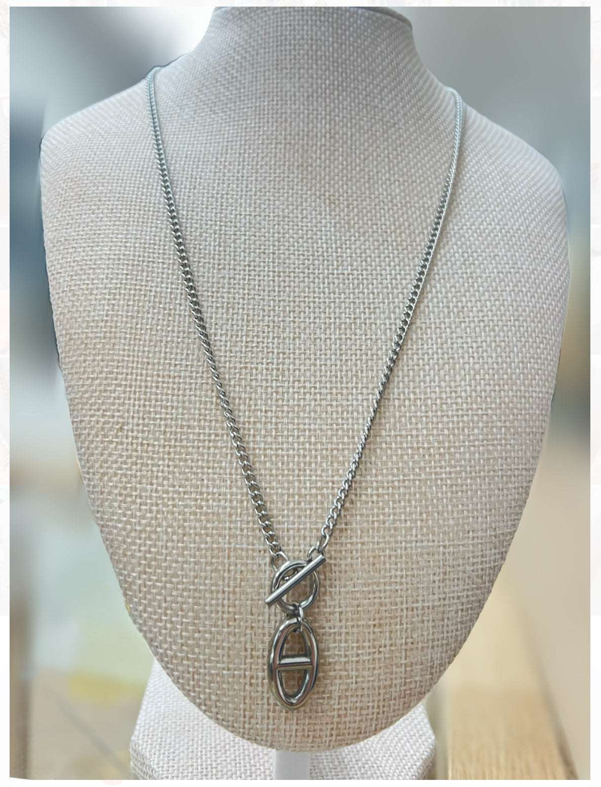 Silver Mariner Link Necklace