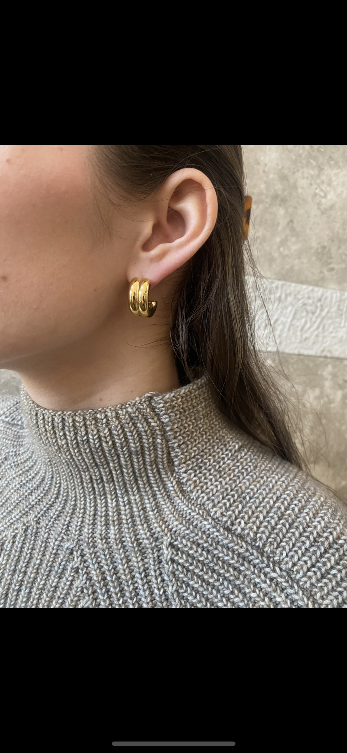 Mini Double Hoop Earring