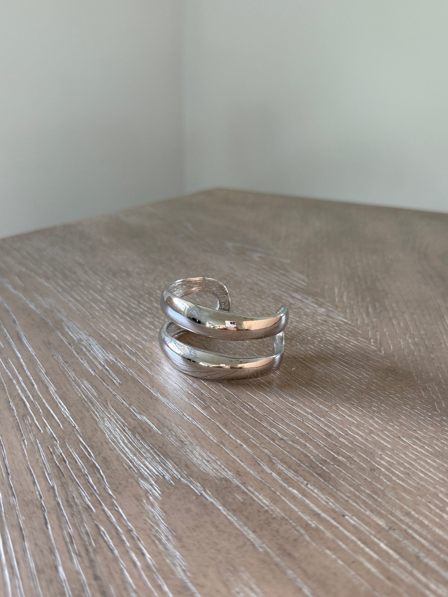 Vintage KJL Silver Cuff
