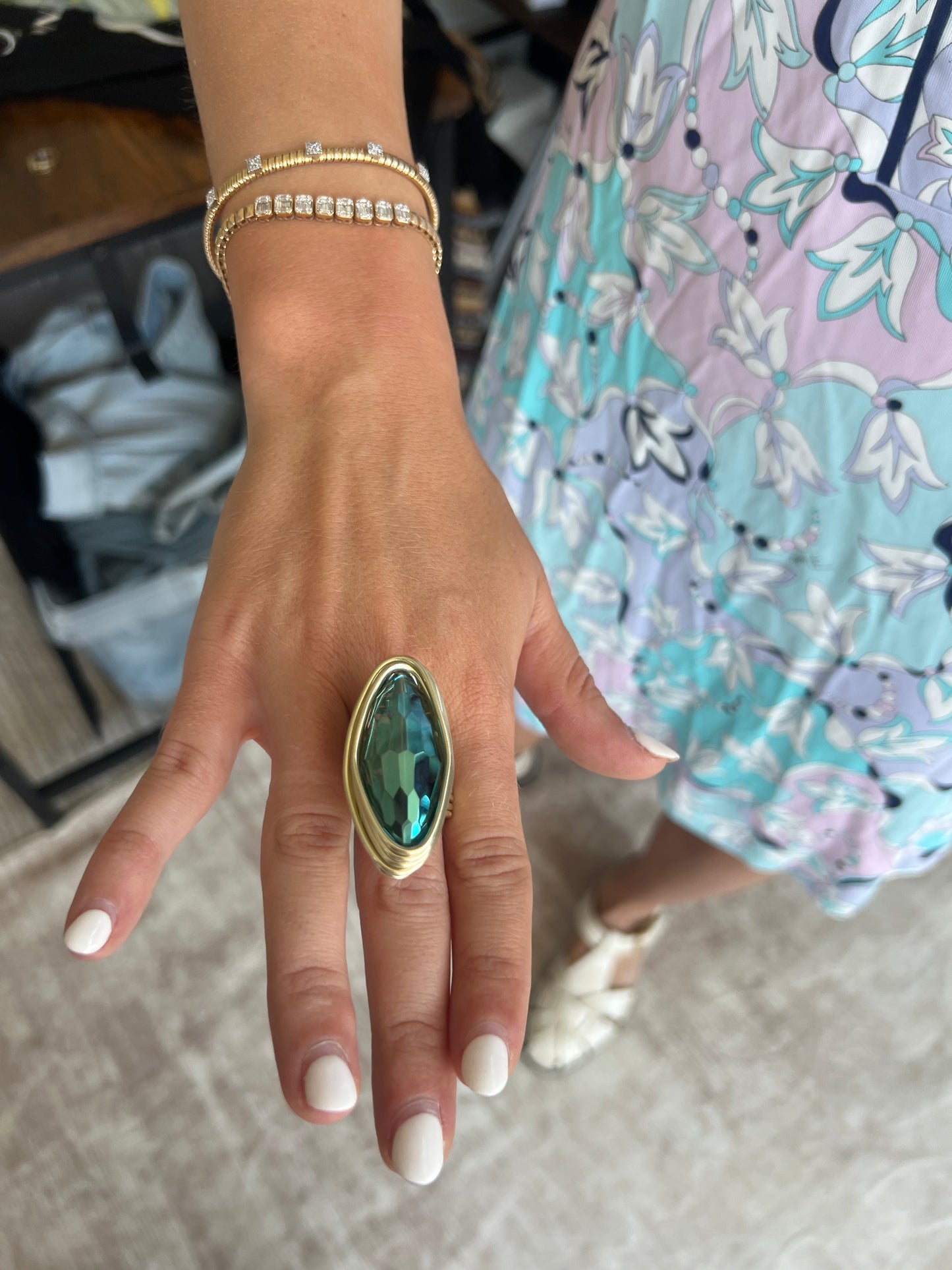 Gold Wire Cocktail Ring
