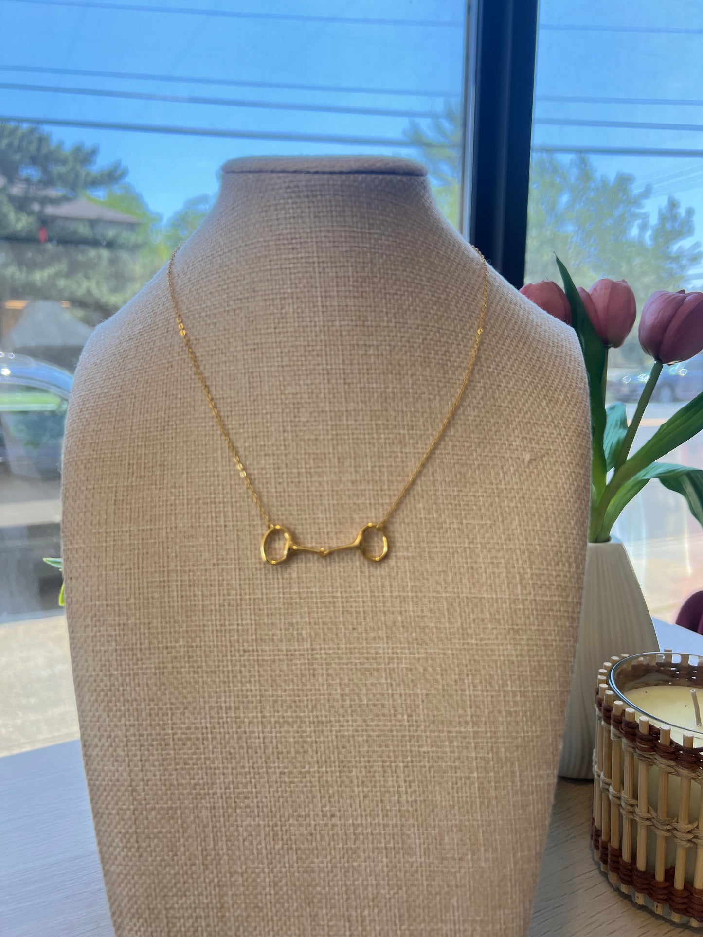 Horsebit Pendant Necklace