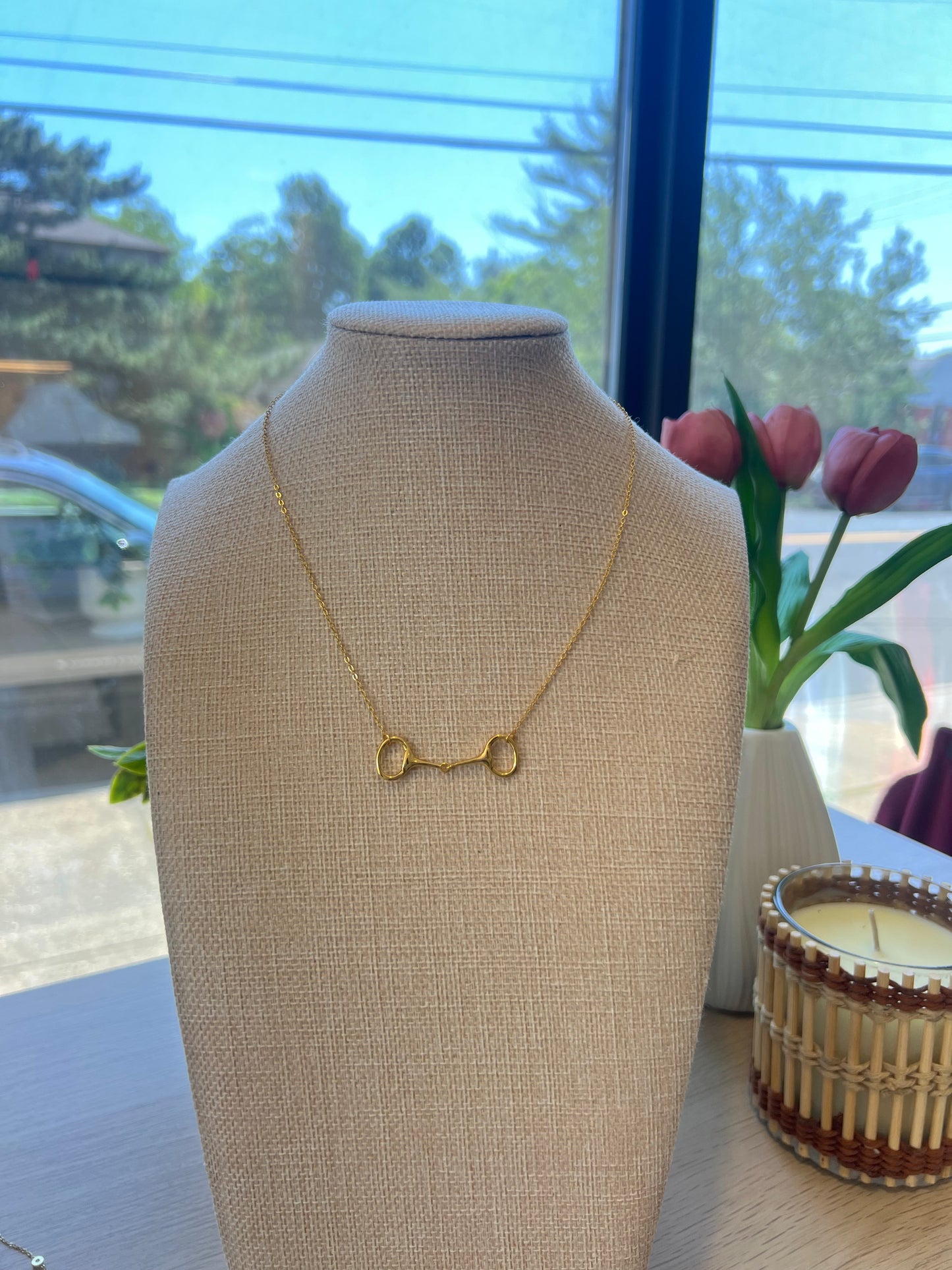 Horsebit Pendant Necklace