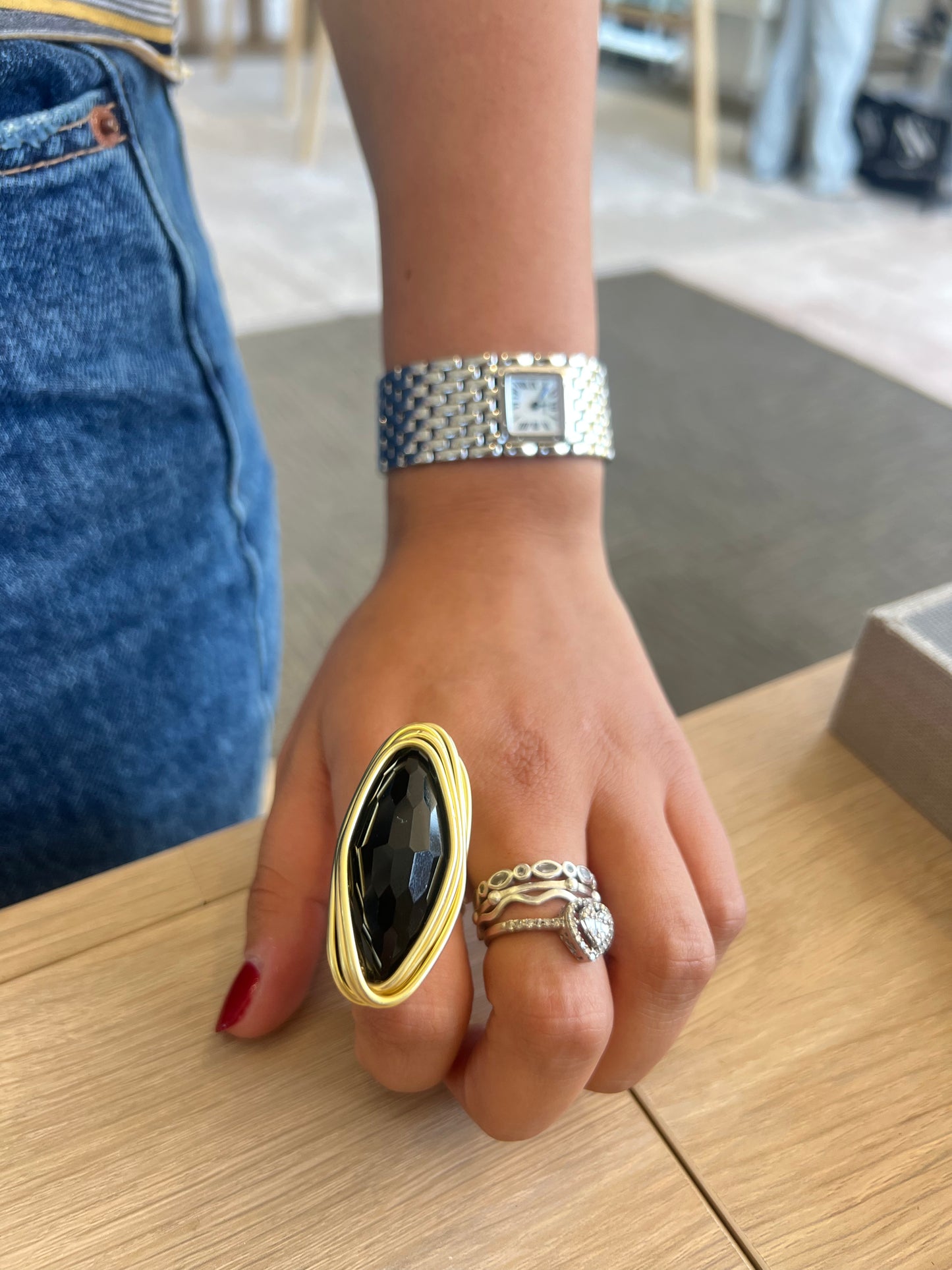 Gold Wire Cocktail Ring