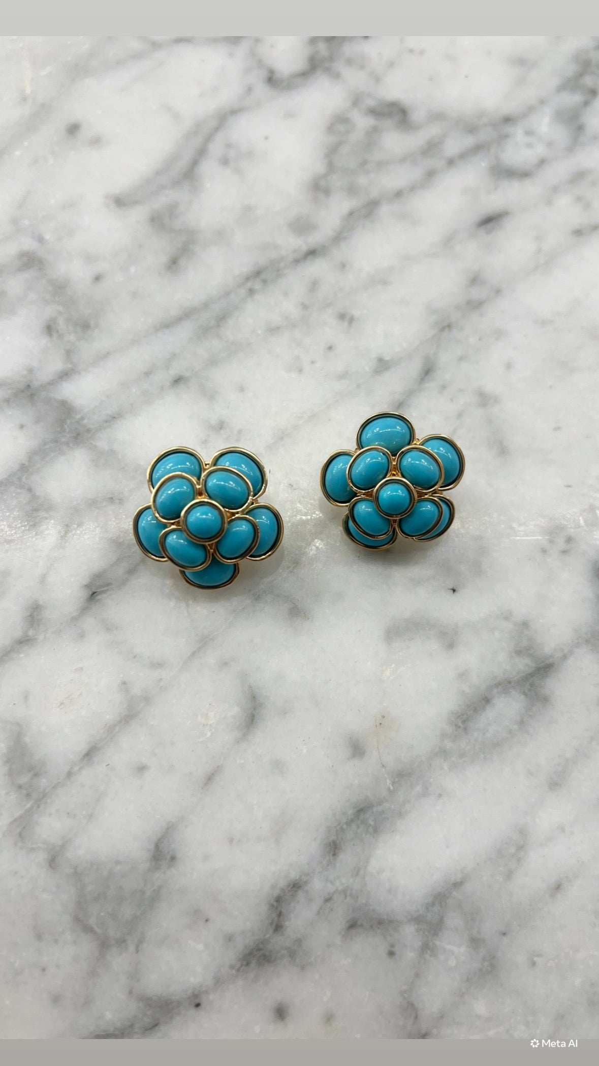 Turquoise Flower Earring