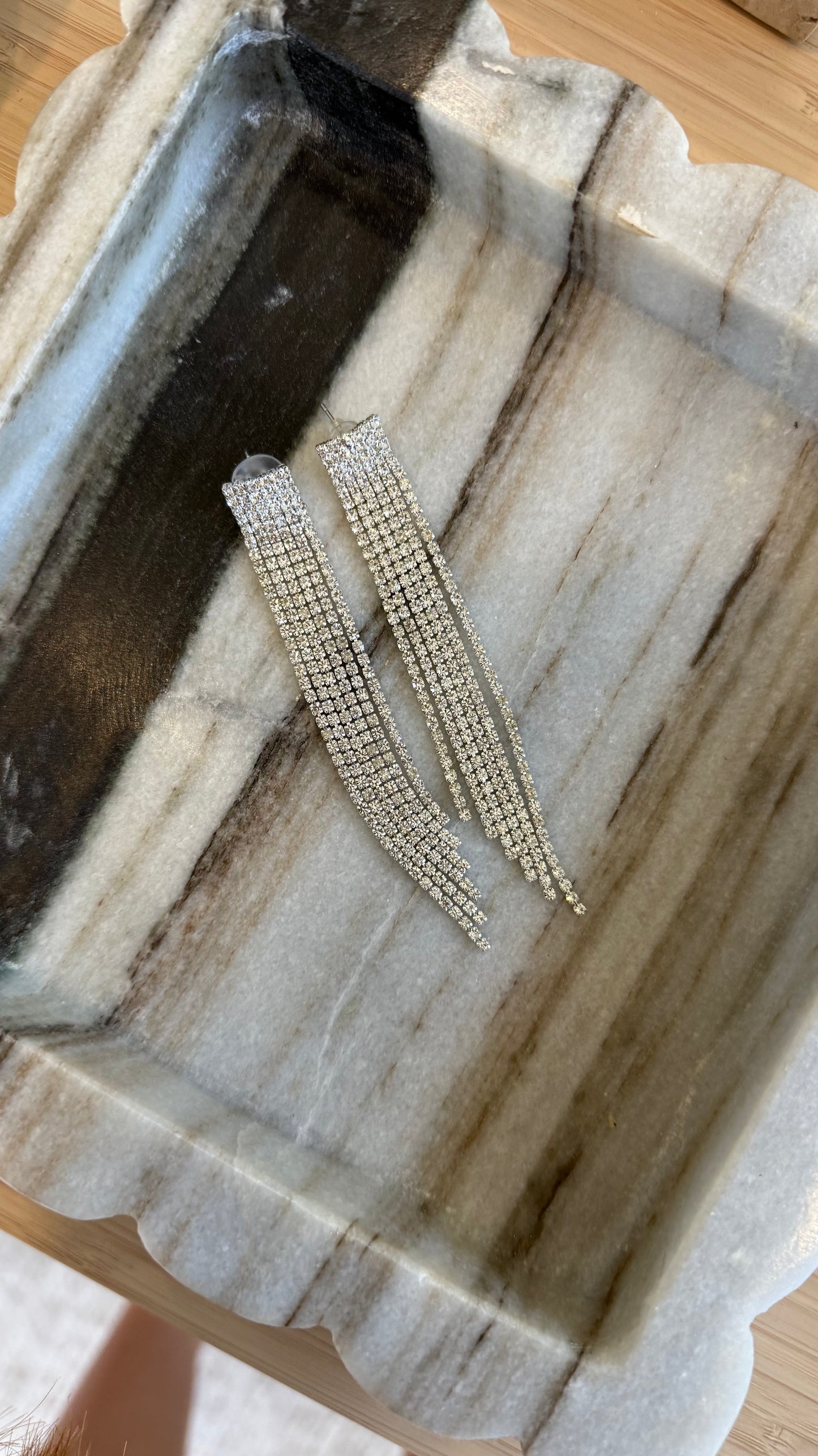 Crystal Diamond Earrings
