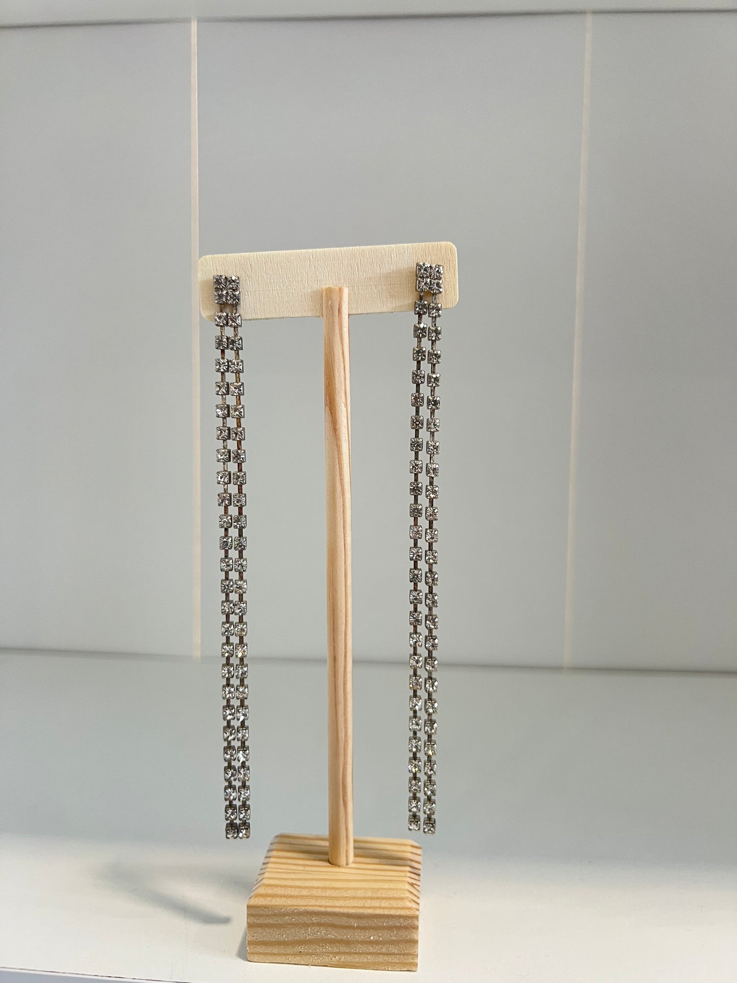 Crystal Hanging Long Earrings