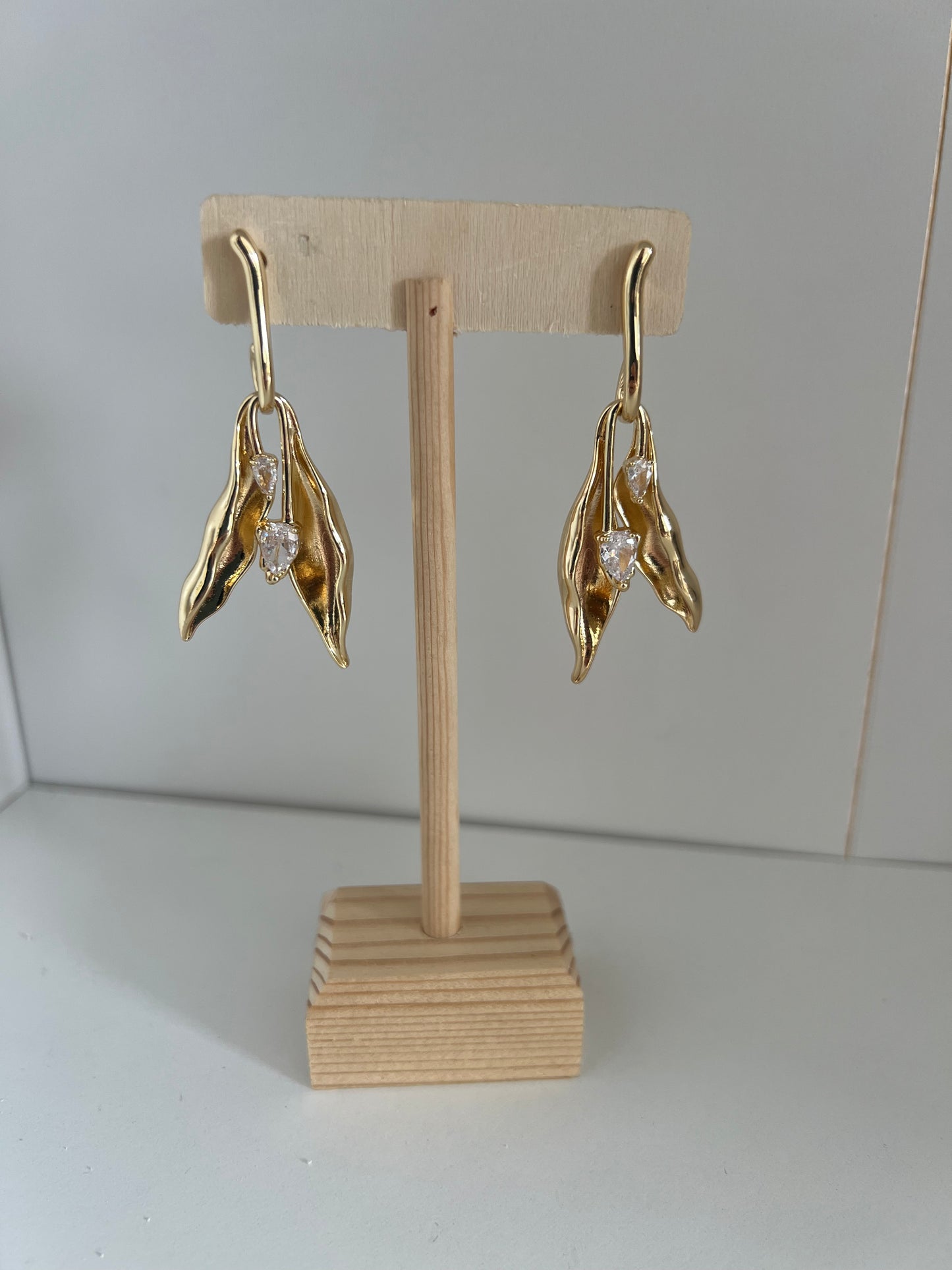 Crystal Gold Earring