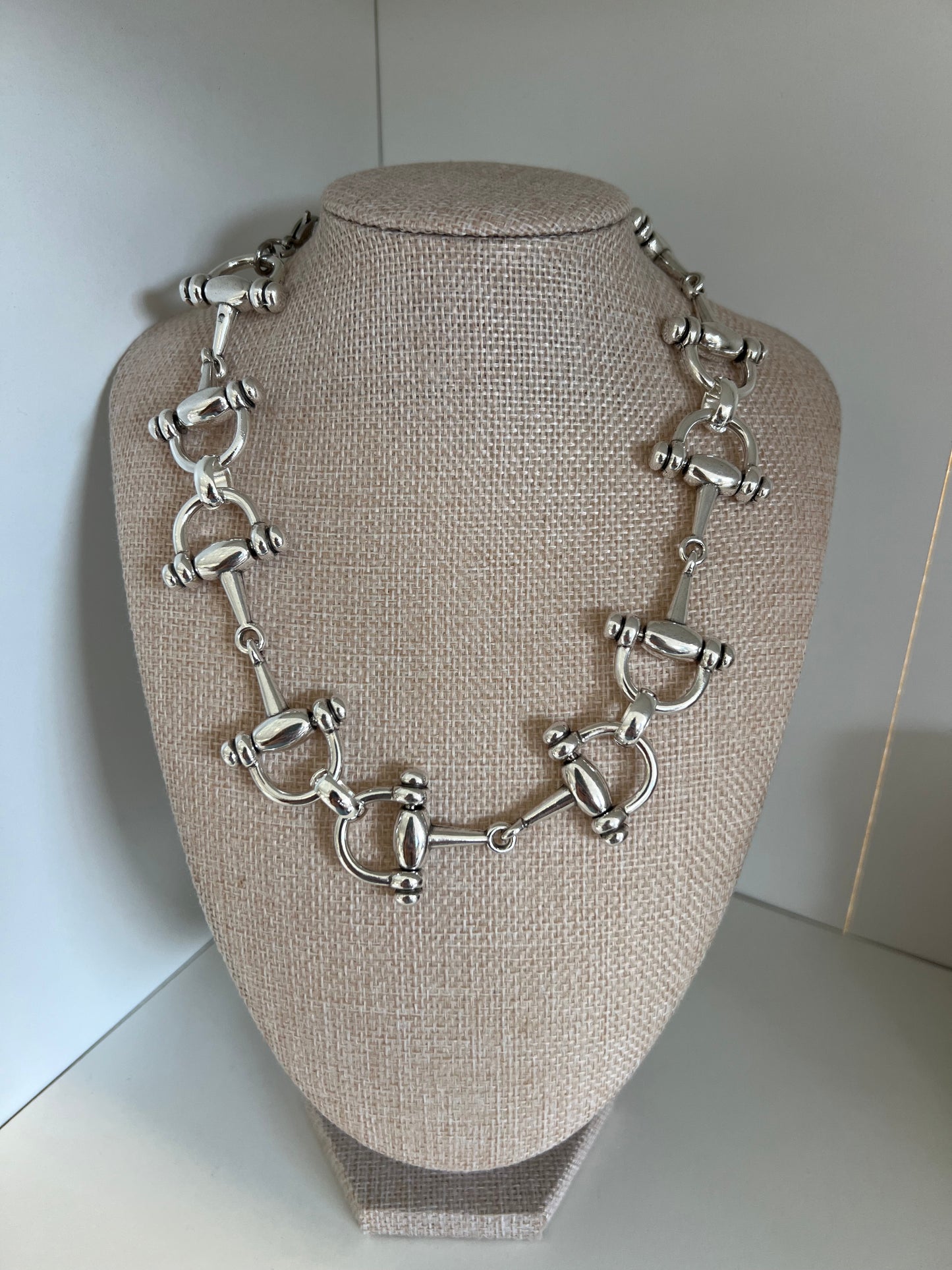 Sterling Silver Horsebit Necklace