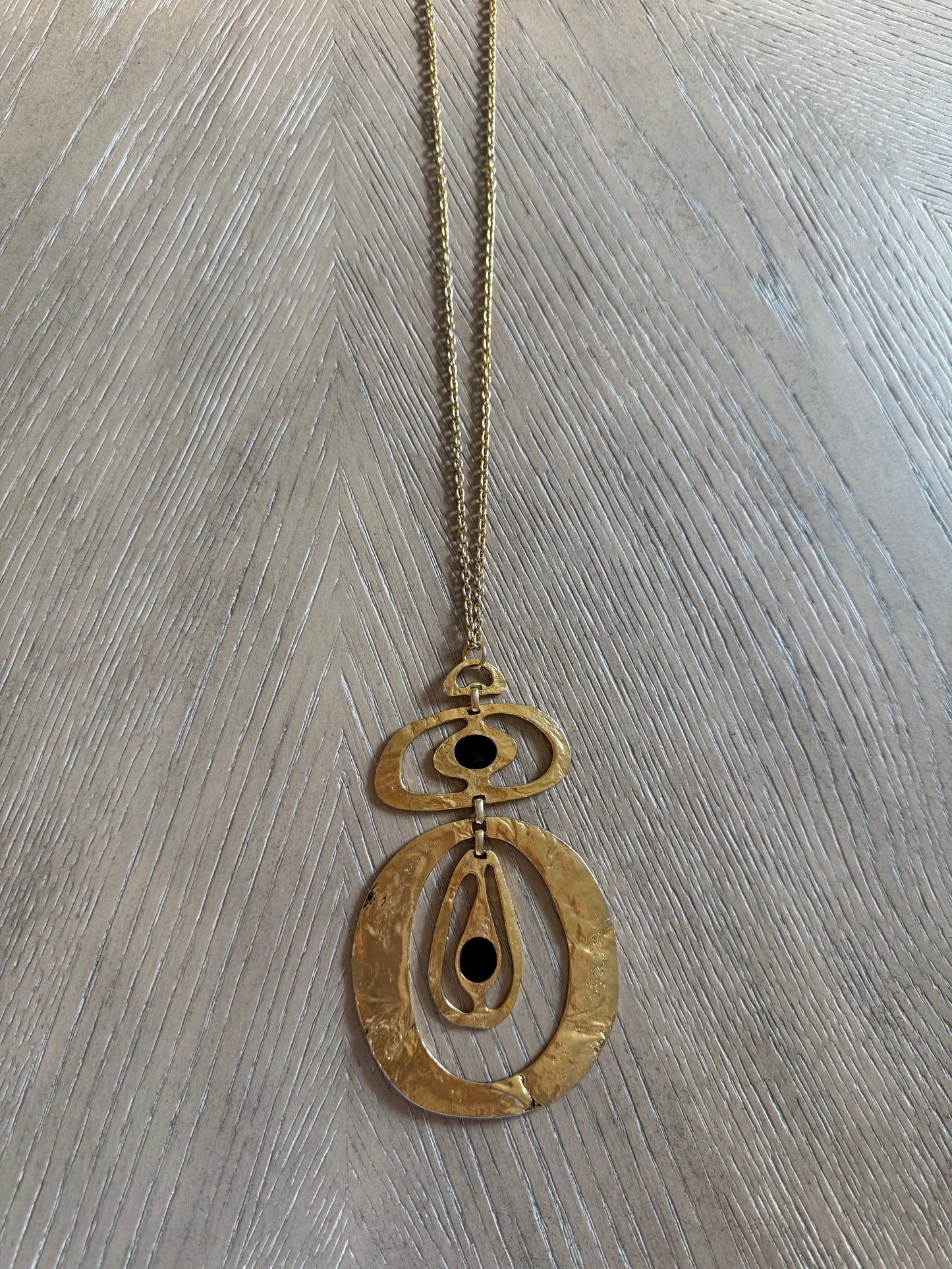 Vintage Oversized Pendant Necklace