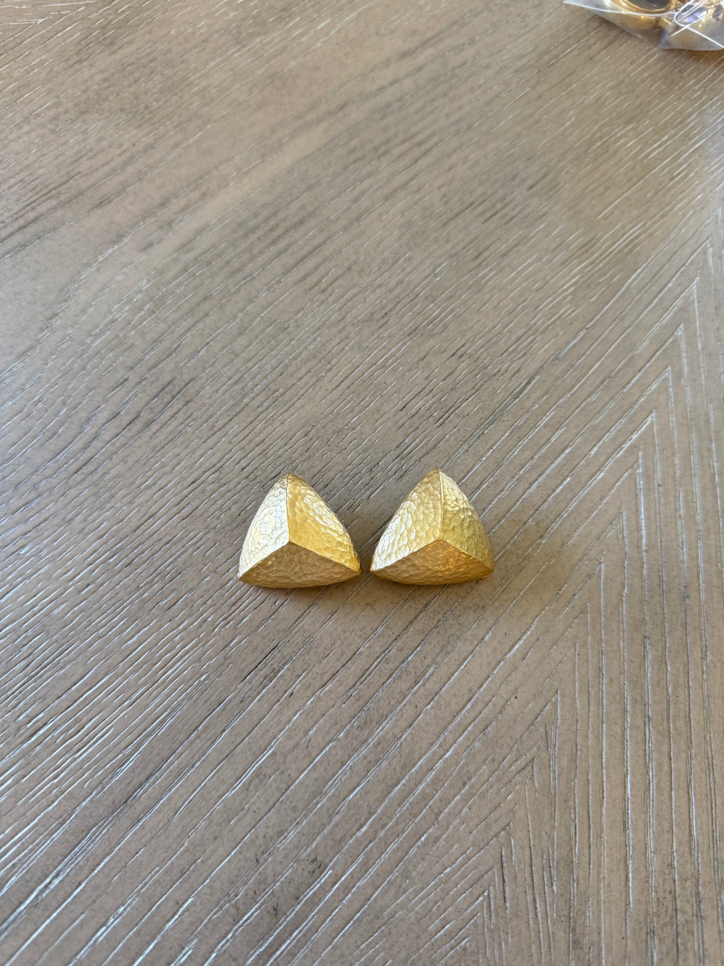 Vintage Givenchy Gold Hammered Earrings