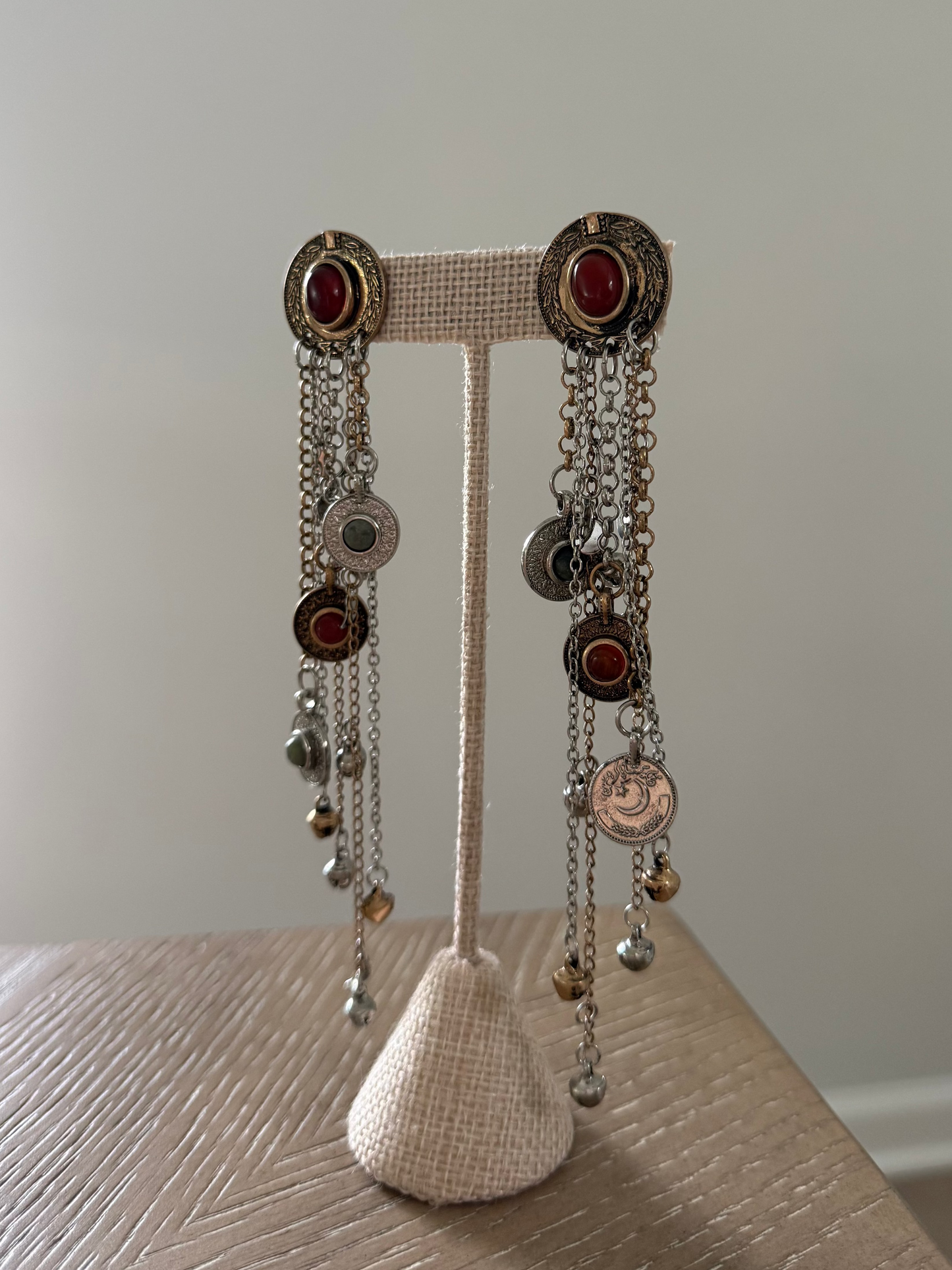 Vintage Hanging Medallion Earrings