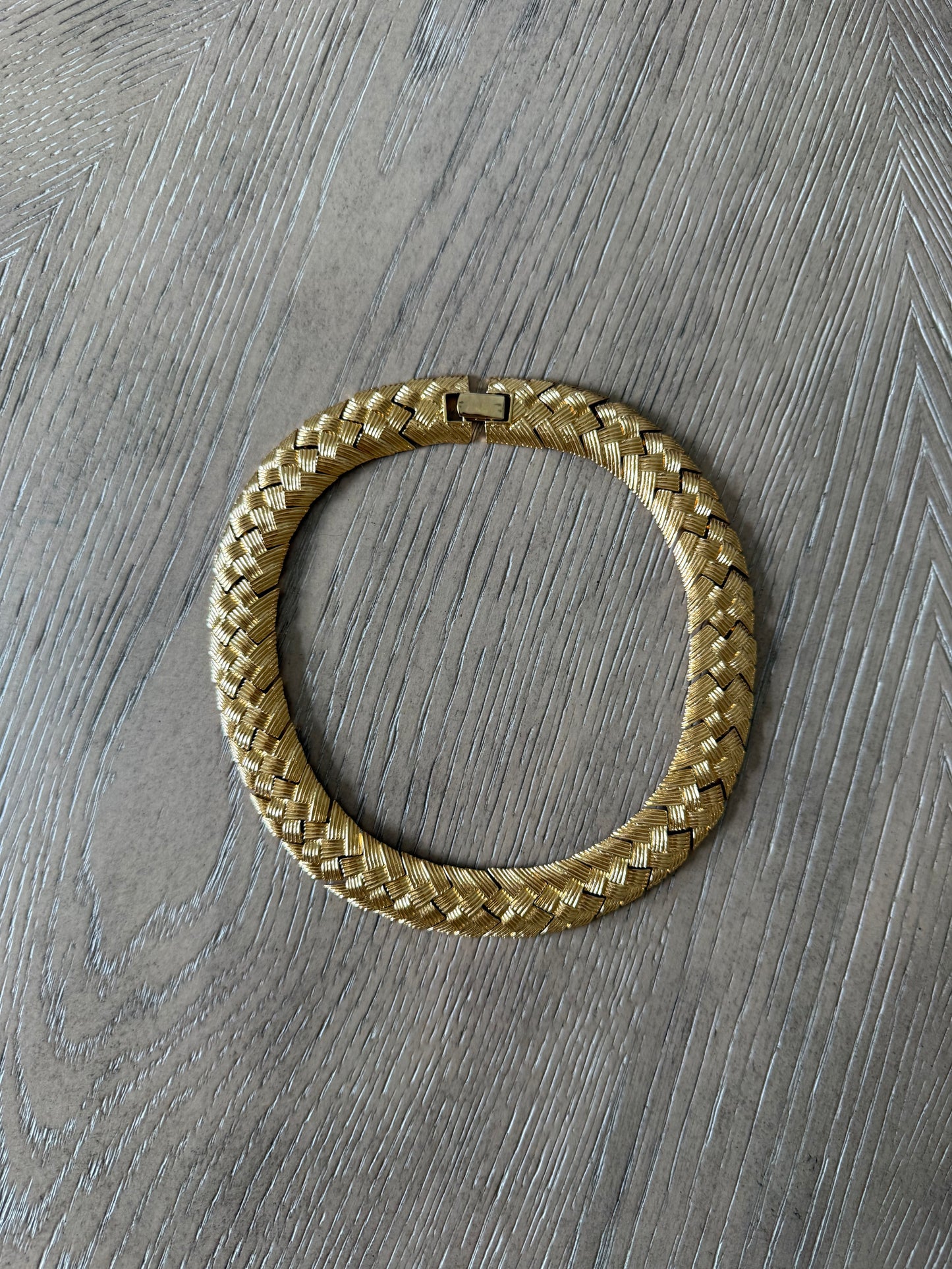 Vintage Napier Weave Statement Necklace