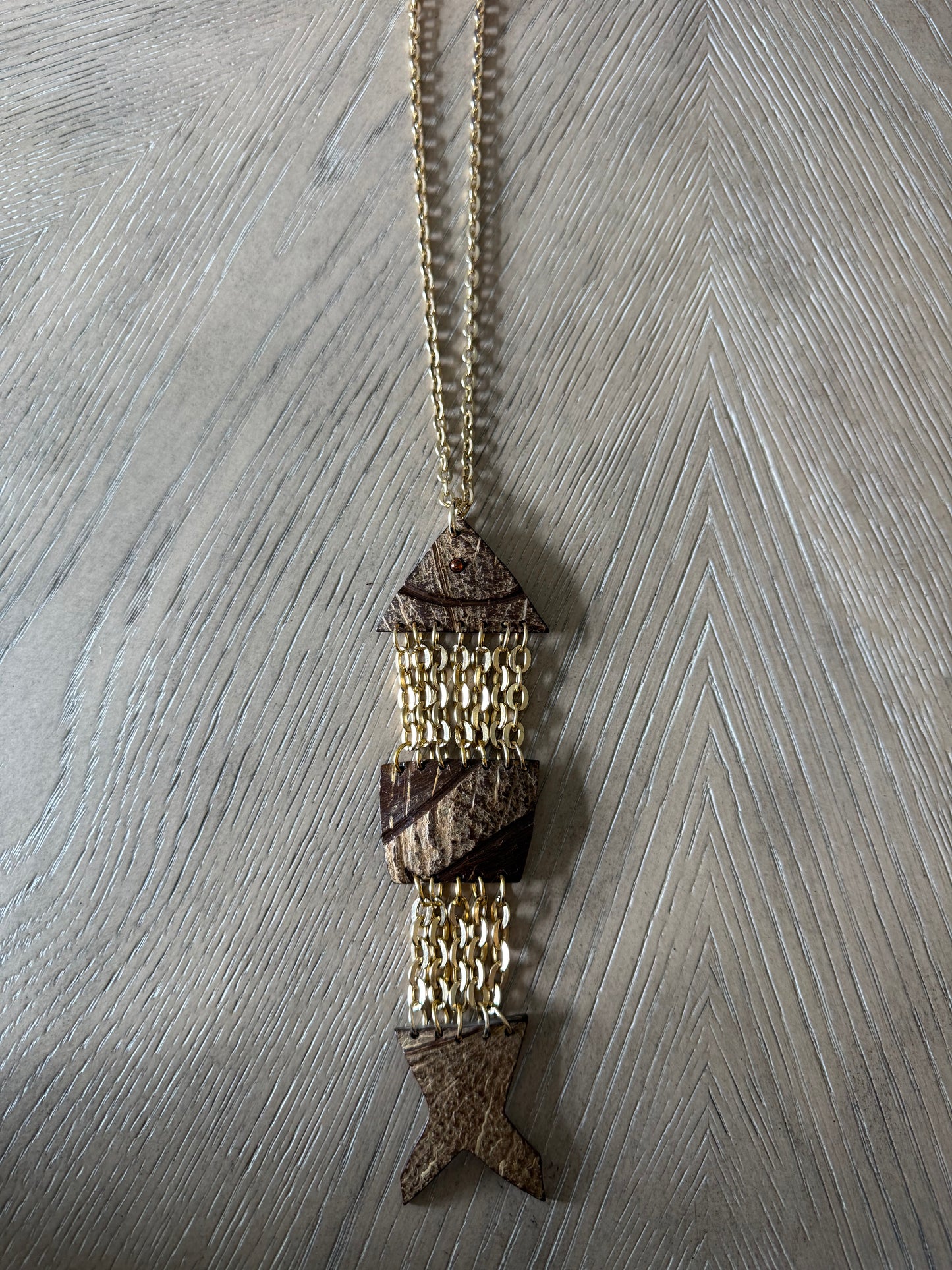 Vintage Fish Pendant Necklace
