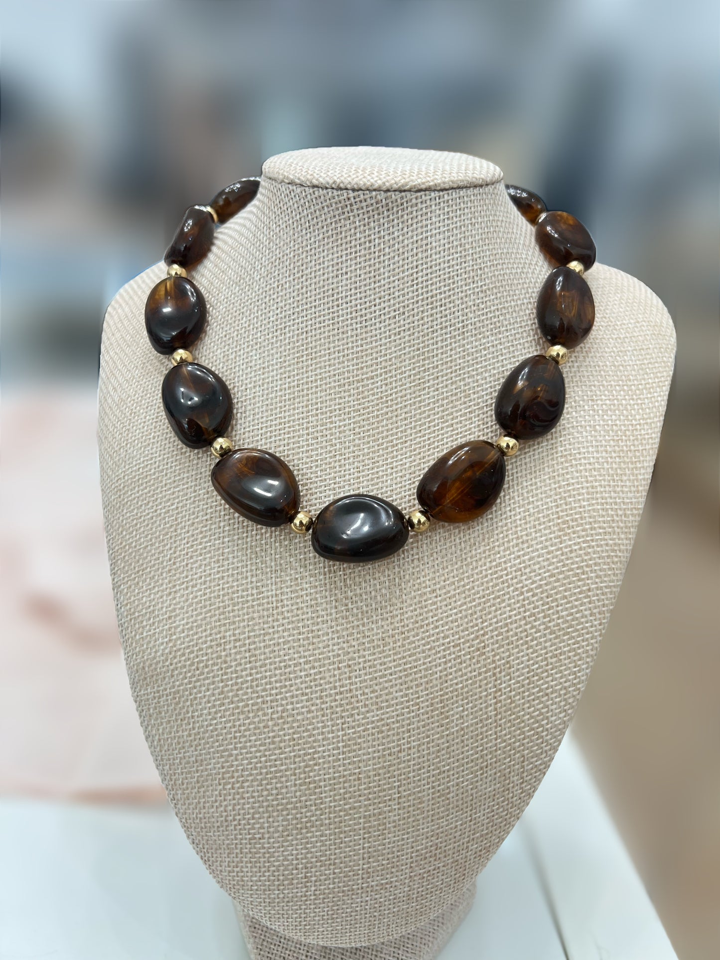 Brown Beaded Necklace