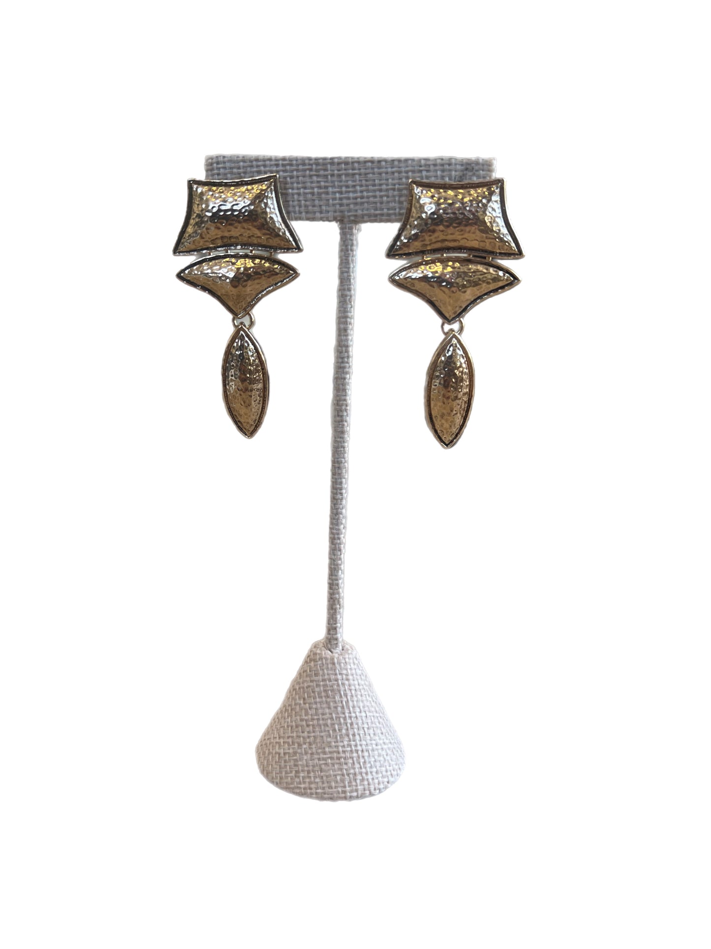 Gold Hammered Earrings