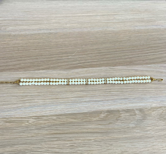 Vintage Pearl Double Strand Choker