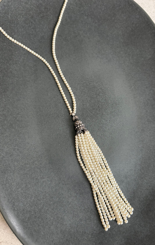 Pearl Tassel Hanging Necklace