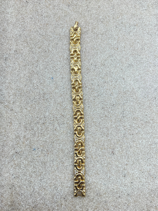 Gold And Crystal Bracelet