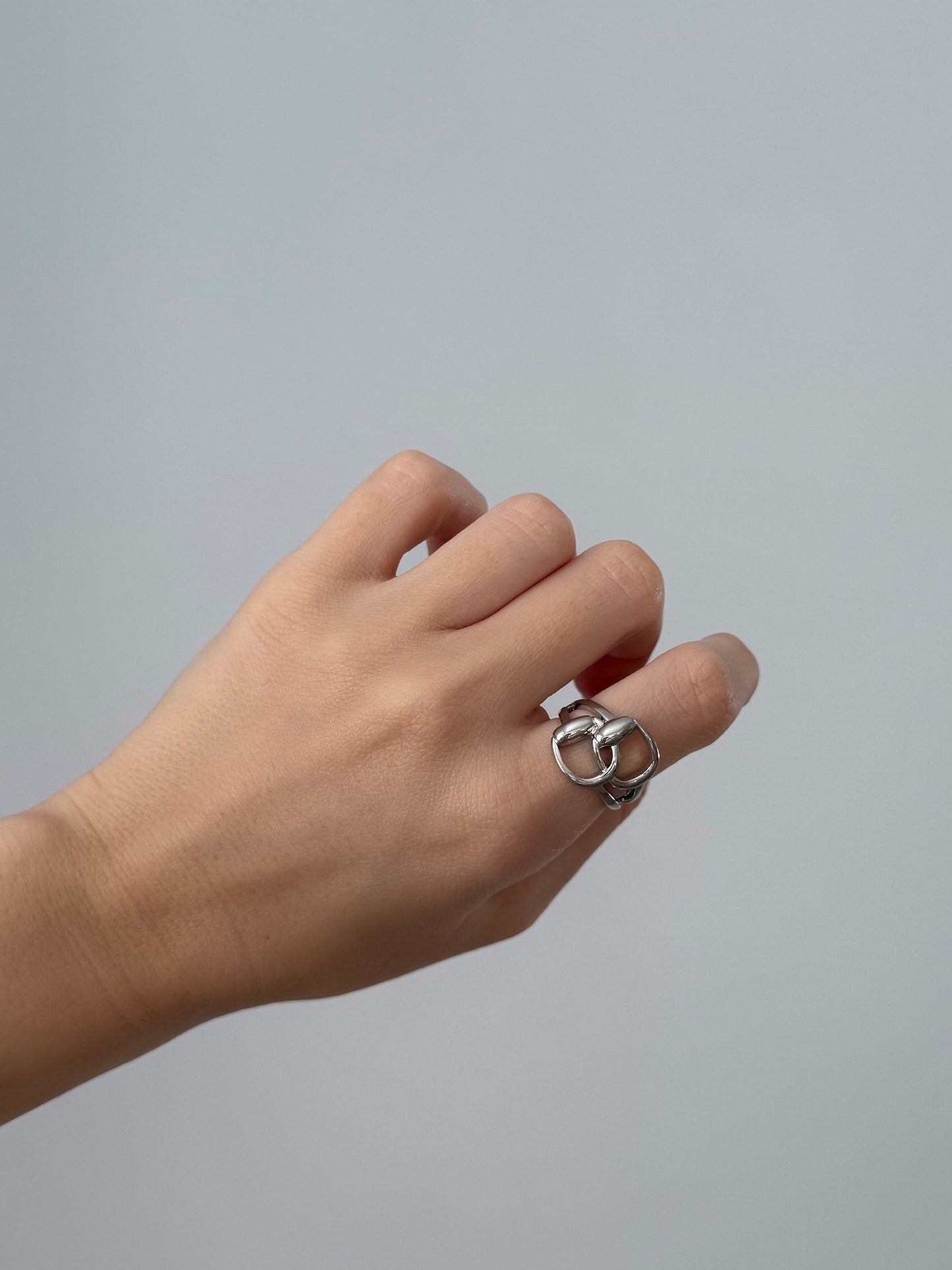Vintage Silver Double Horseshoe Ring