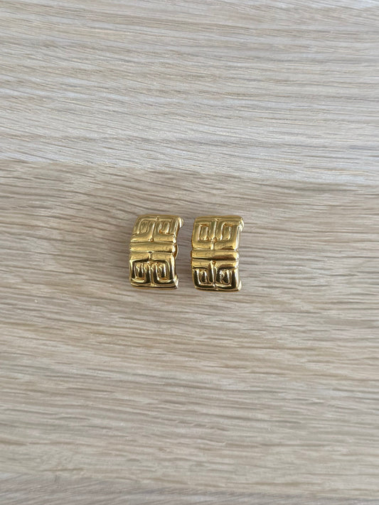 Vintage Gold Tone Signed
Givenchy Clip on Earrings