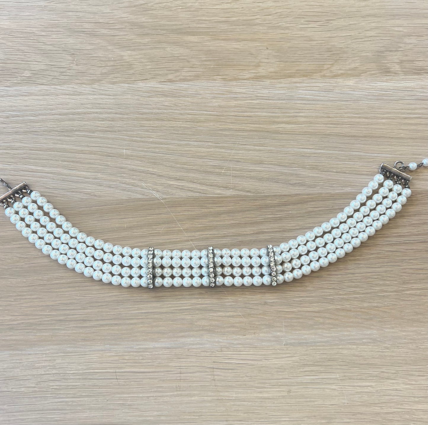 Pearl Four Strand Choker Necklace