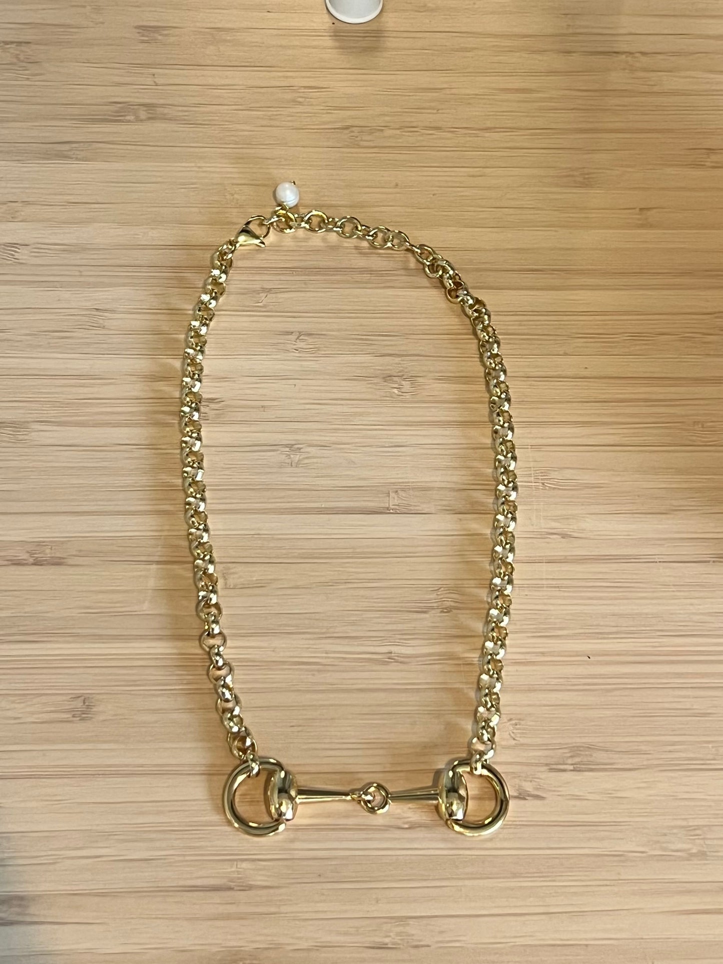Gold Horsebit Necklace