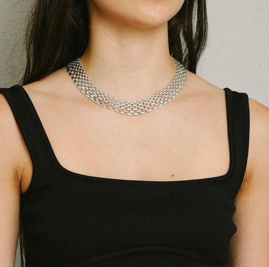 Silver Collar Necklace