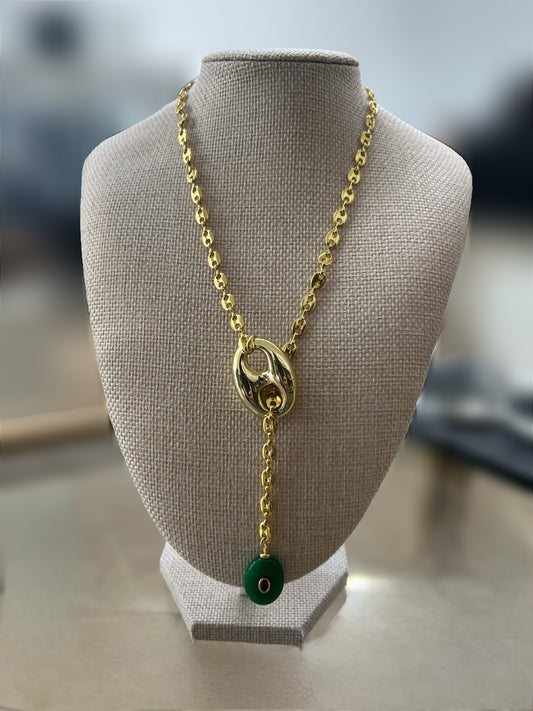 Coffee Bean Lariat Necklace