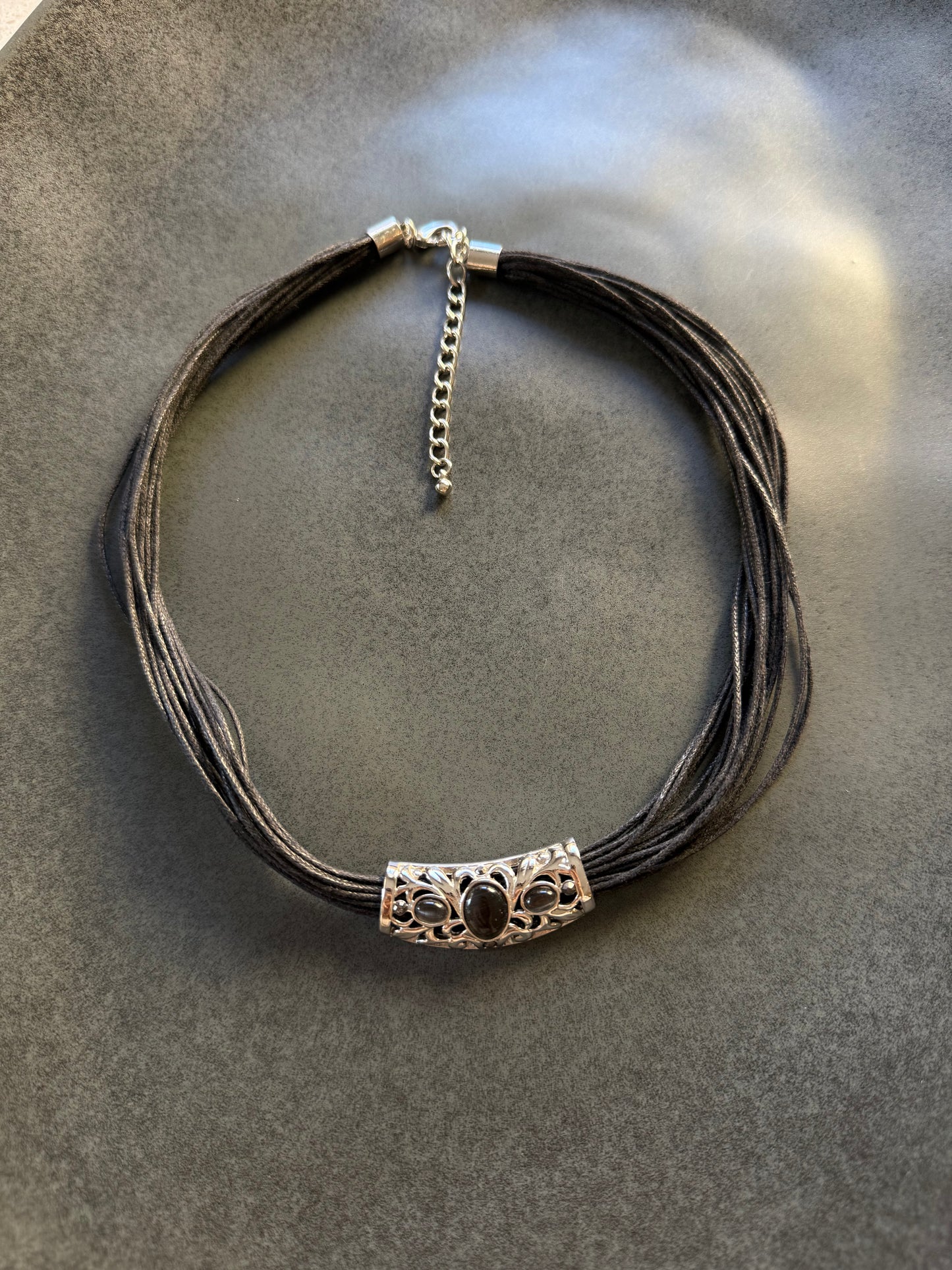 Vintage Rope Black Collar Necklace