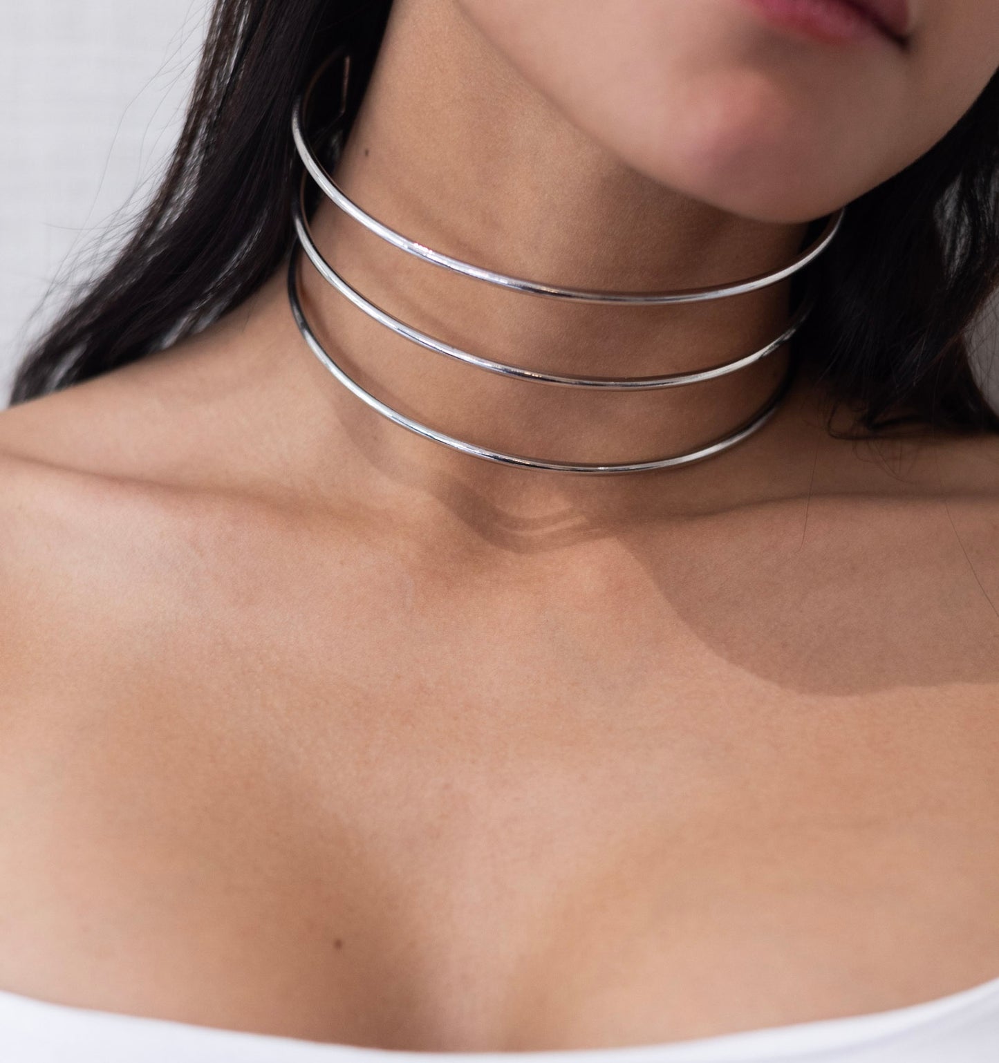 Silver Bar Choker