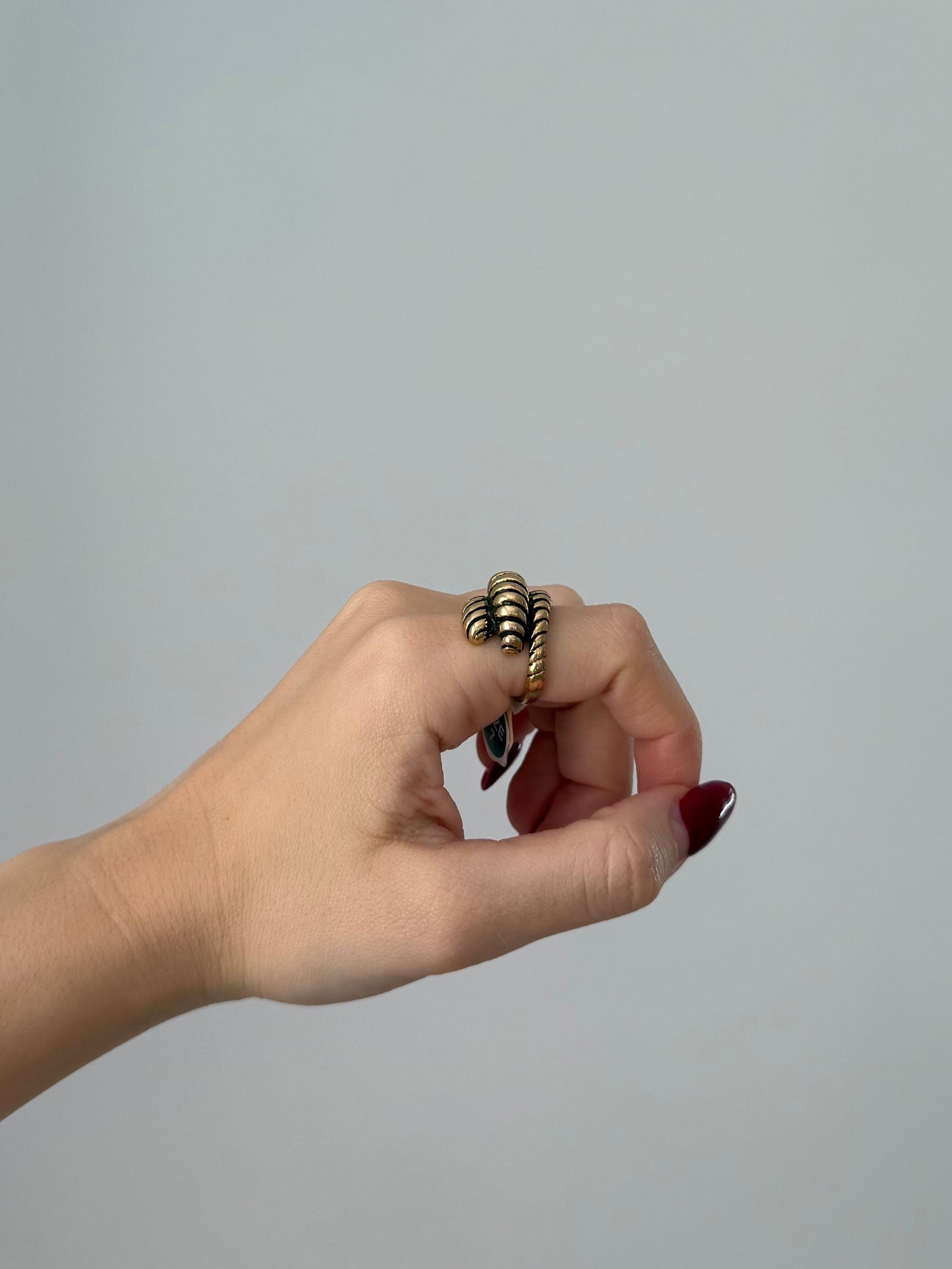 Vintage 3 Tier Embossed Ring