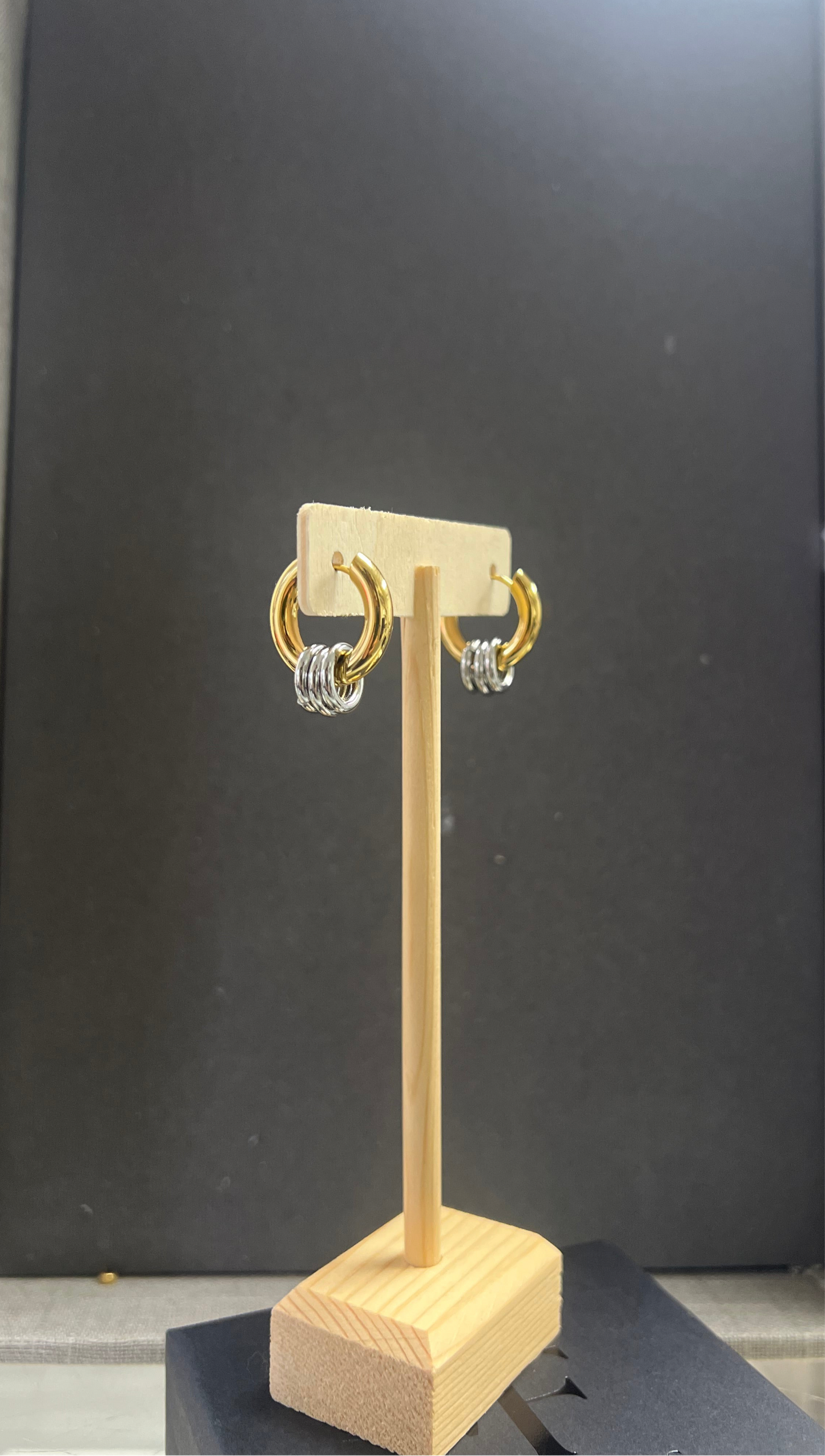 Two Tone Loop Earrings