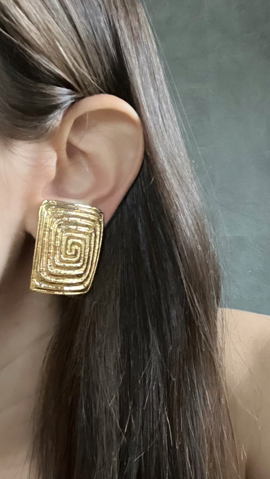Vintage Rectangular Shaped Earrings